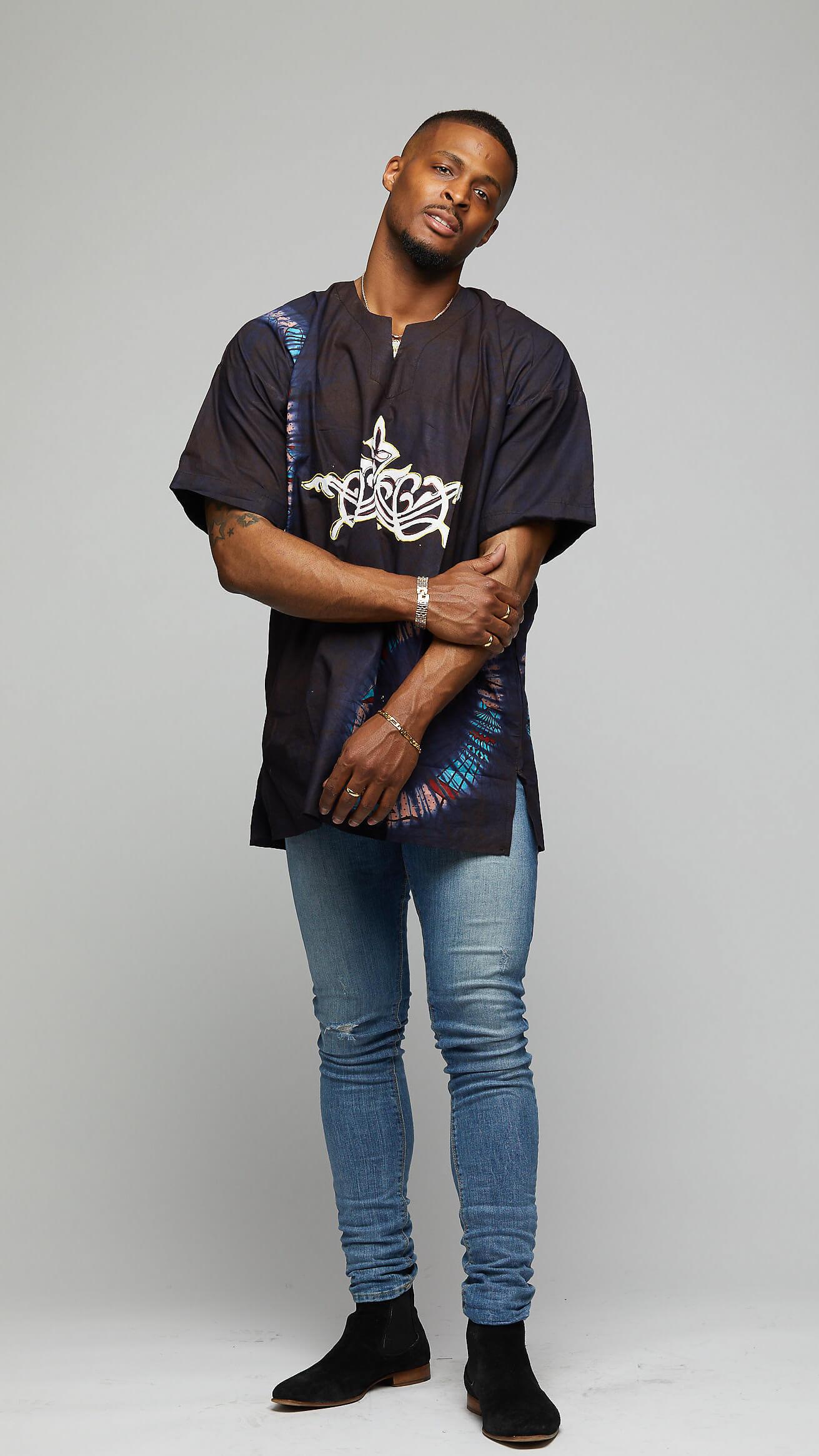 $$"wayward ski lines" Tie & Dye T-Shirt - AFRIKAN ATTIRE - african_clothing - Apparel - african_attireAFRIKAN ATTIRE - african_fashion