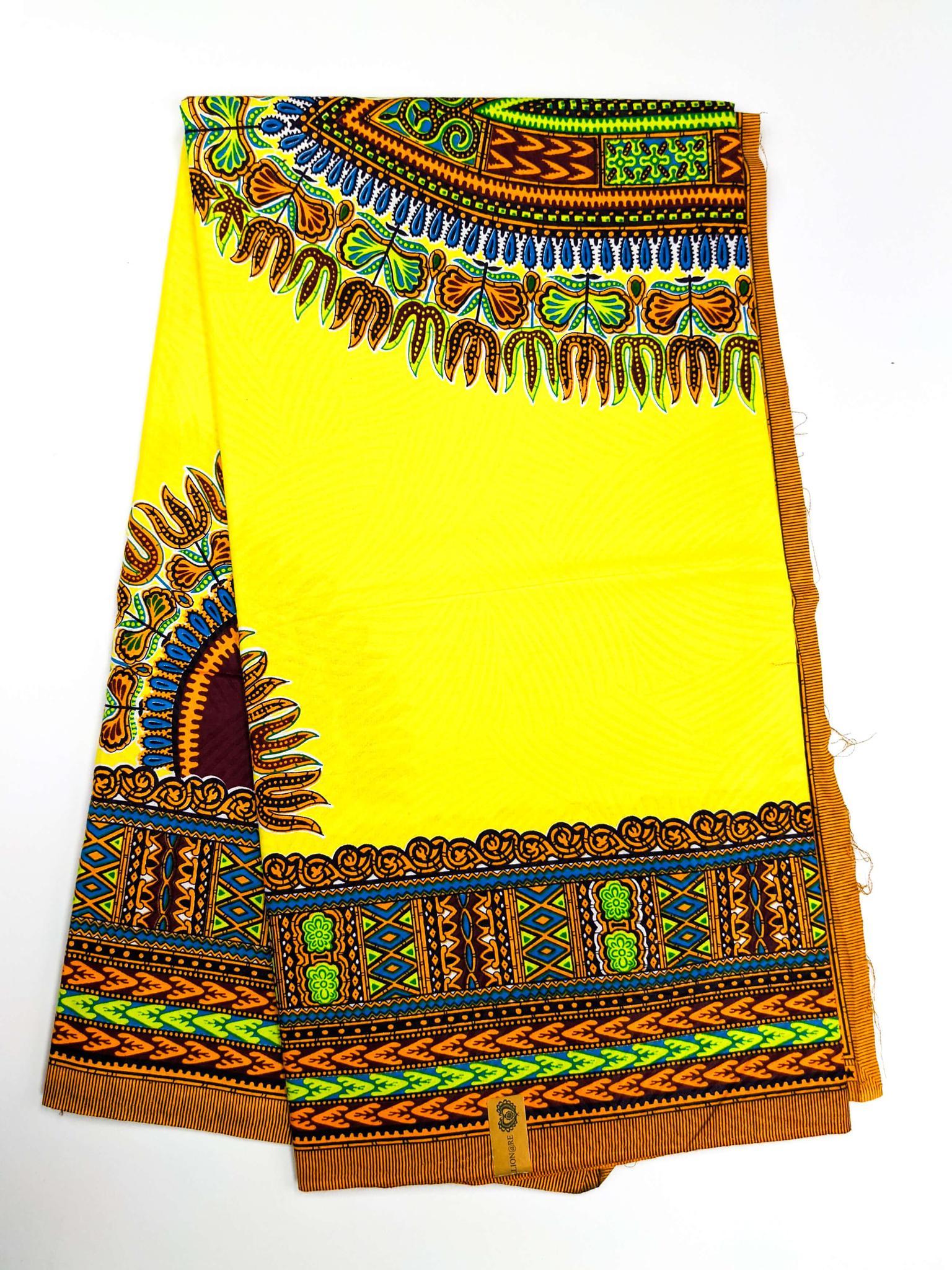 #Yellow Dashiki - Angelina Wax Fabric - AFRIKAN ATTIRE - african_clothing - - african_attireAFRIKAN ATTIRE - african_fashion