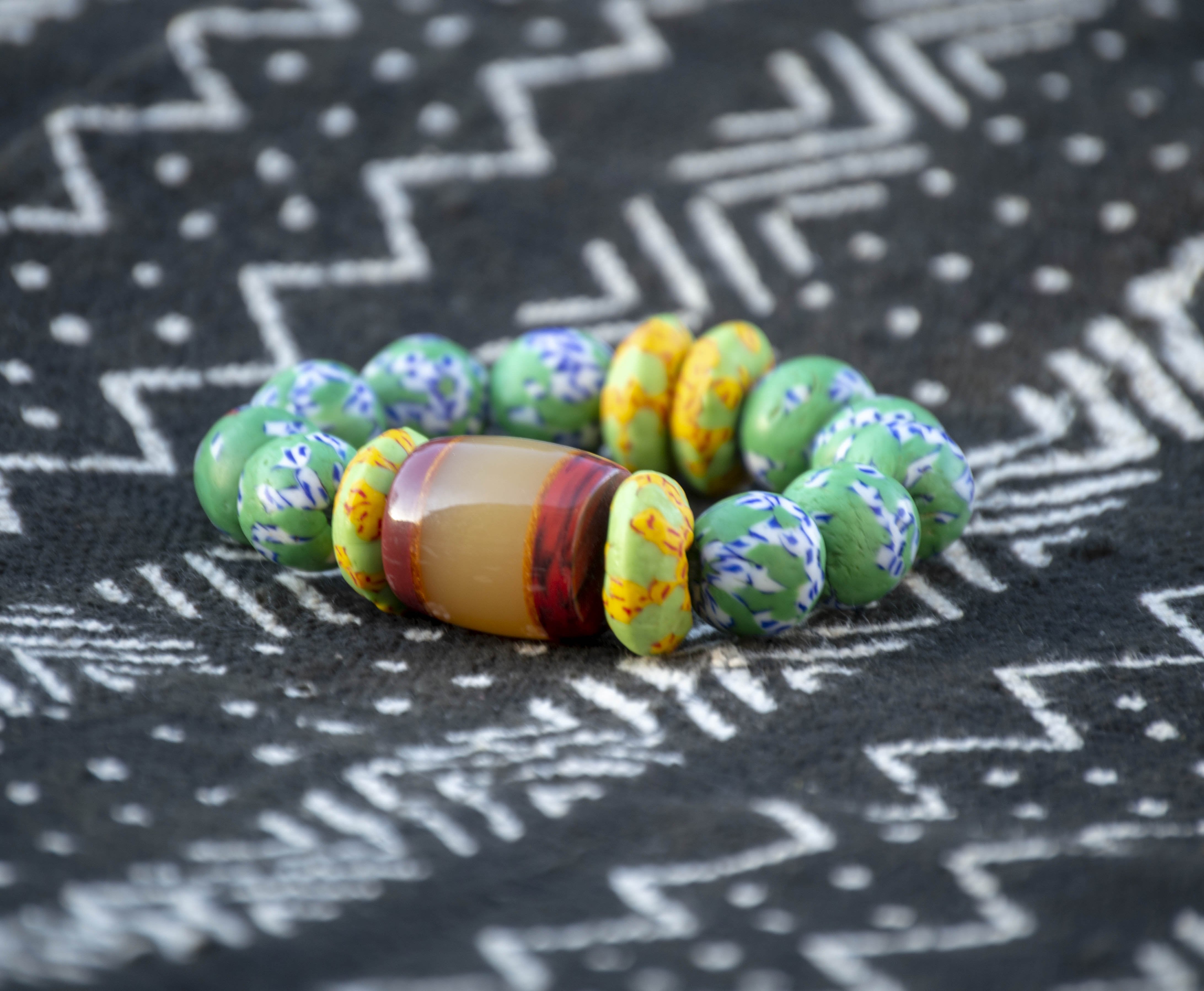 Recycled Glass Bead Bracelet - AFRIKAN ATTIRE - #african_clothing - ACCESSORIES