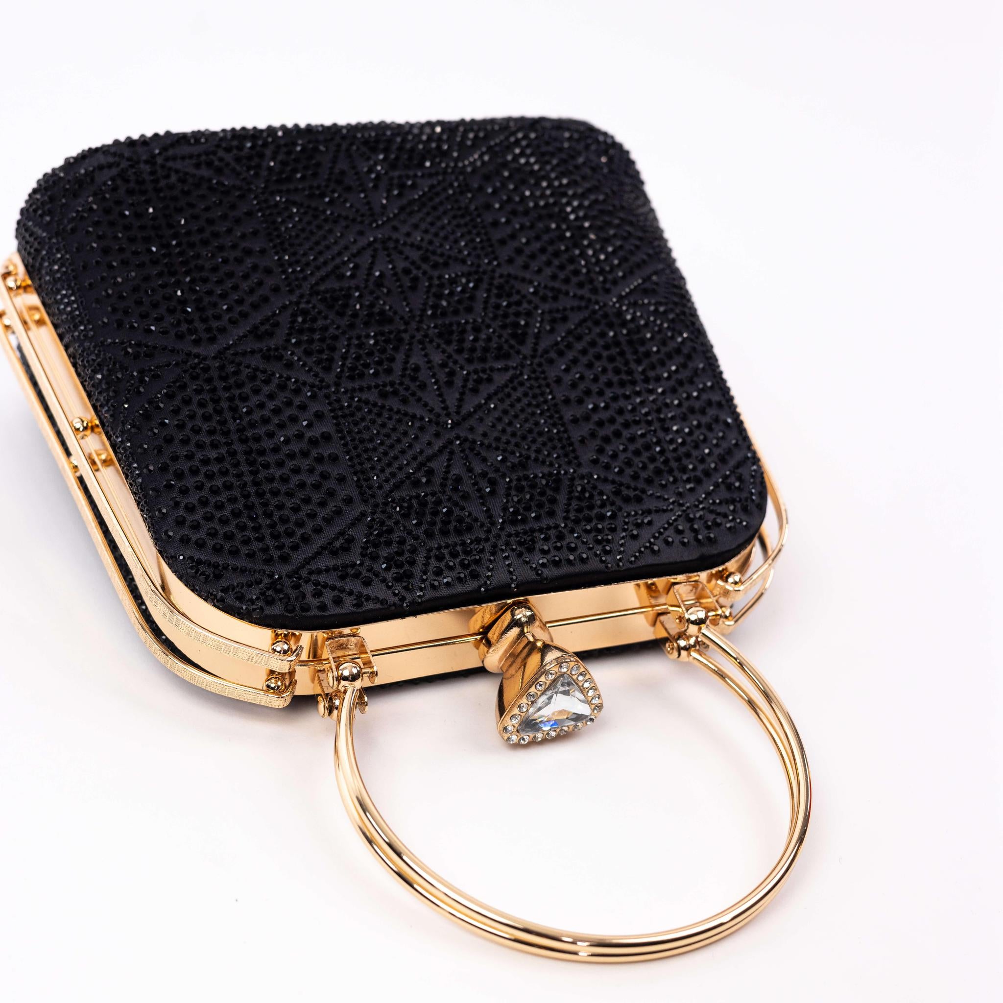 Black Box Shaped Clutch Purse