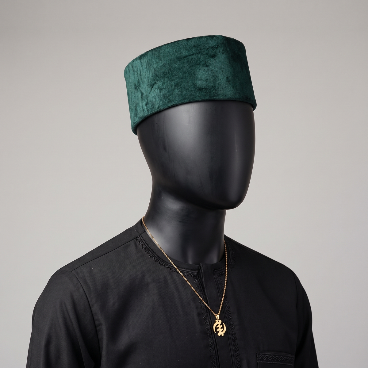 Green Velvet Traditional Nigerian Cap
