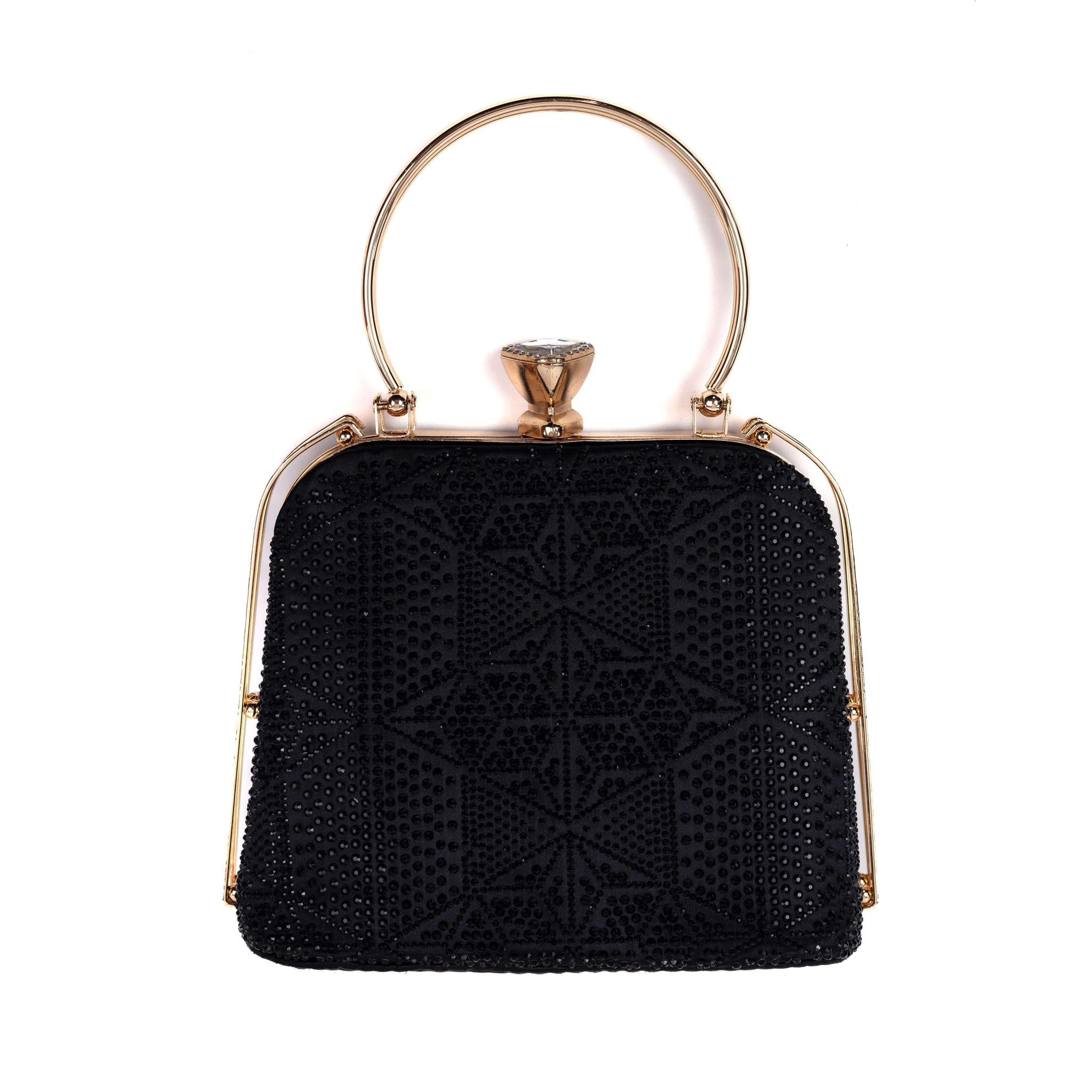 Black Box Shaped Clutch Purse