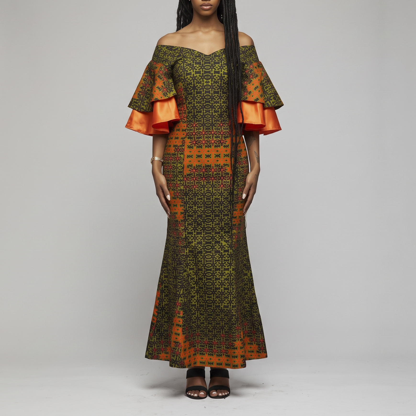 Women's Off-Shoulder Flair Dress