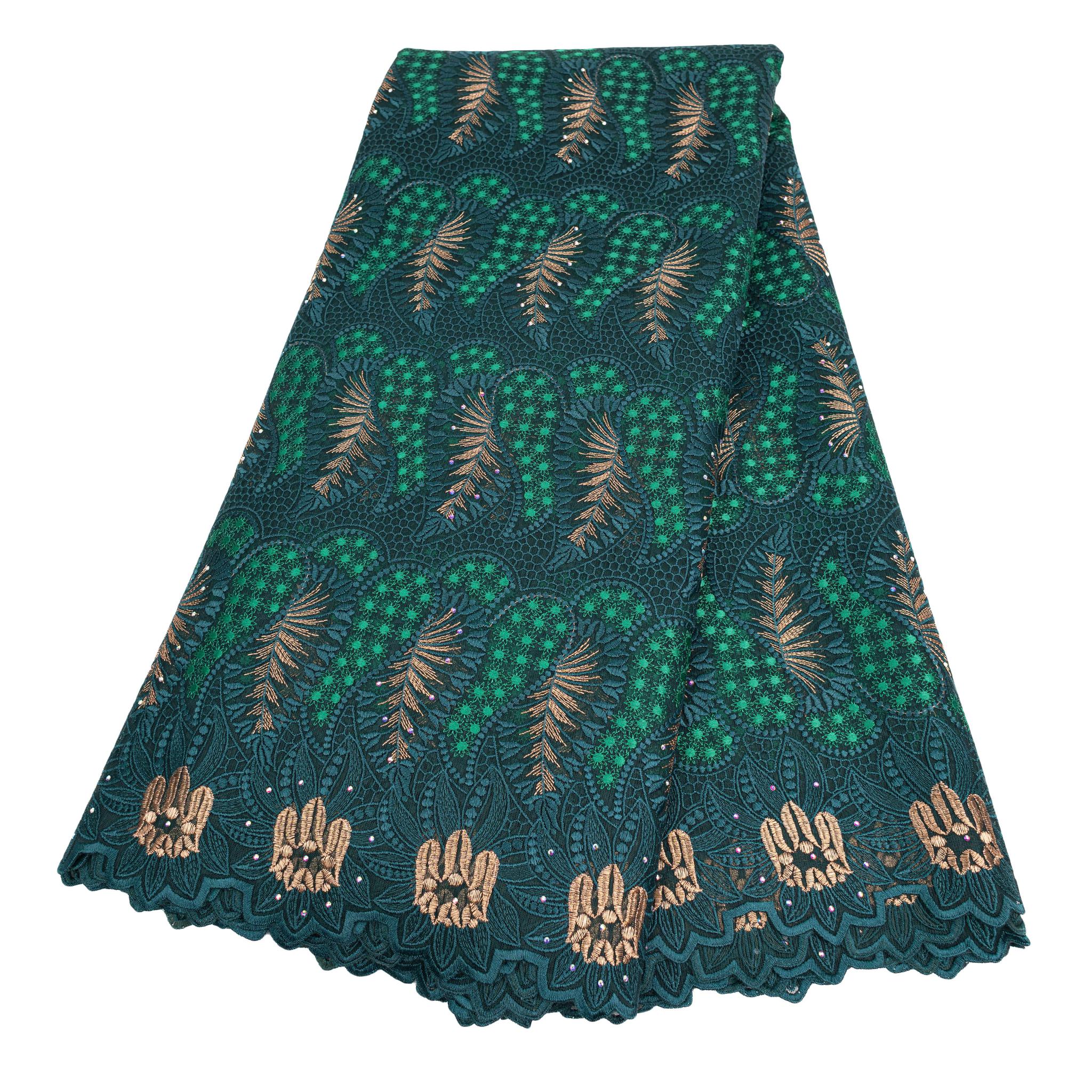 Green & Gold Net Lace