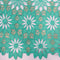 Teal & Gold Guipure/Cod Lace