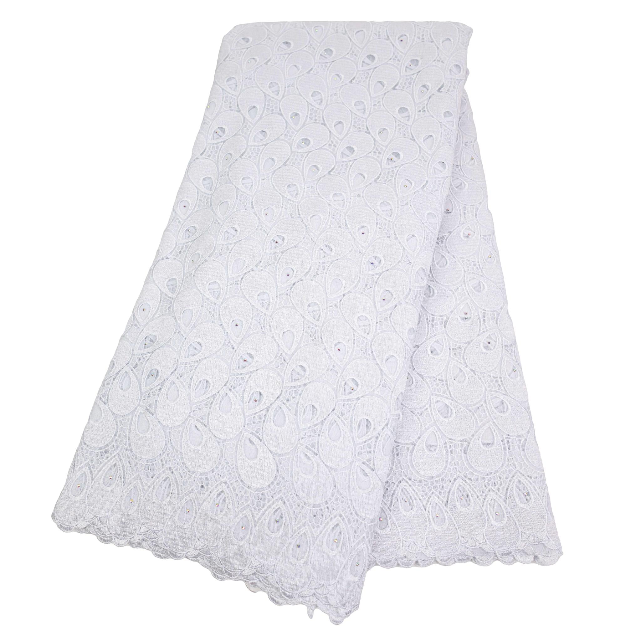 White Cotton and Net Lace