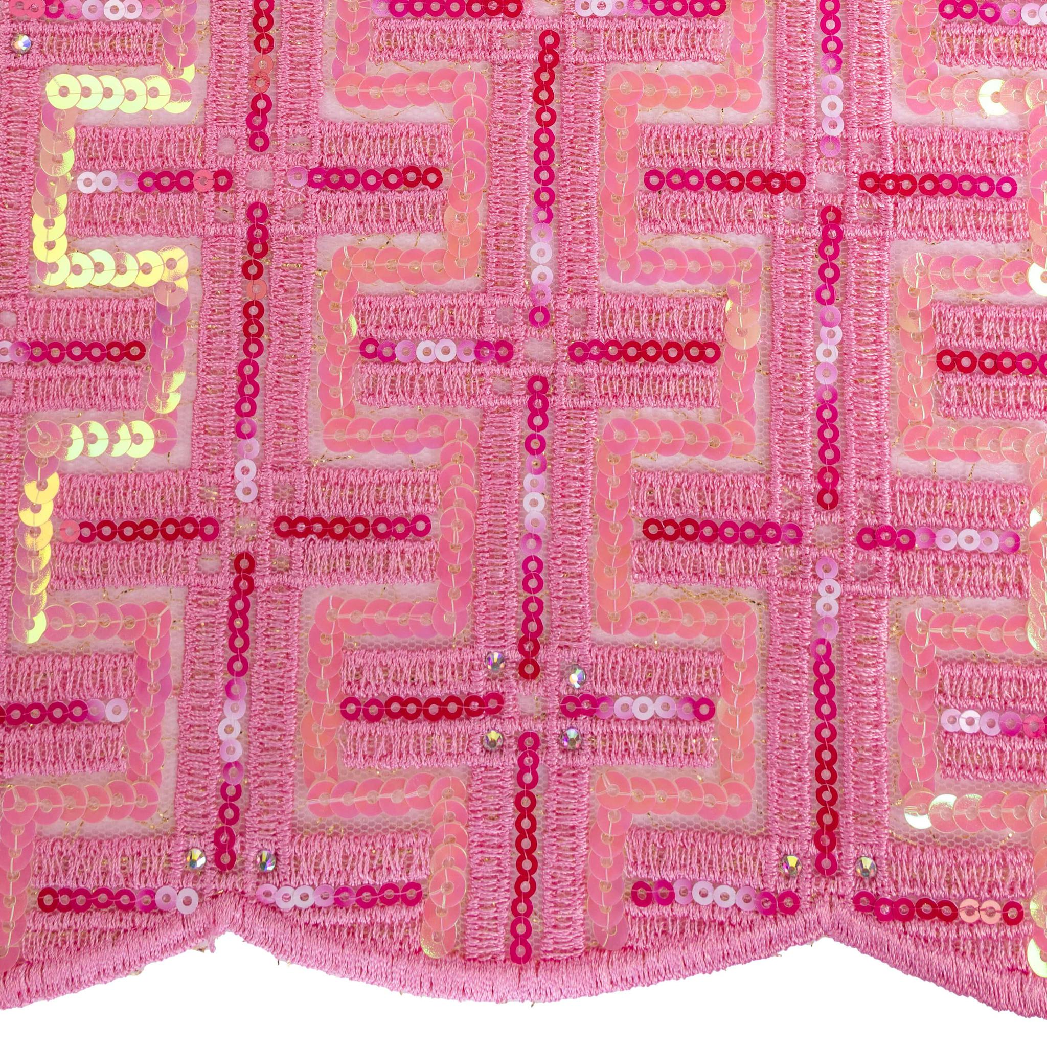 Pink Sequence Lace