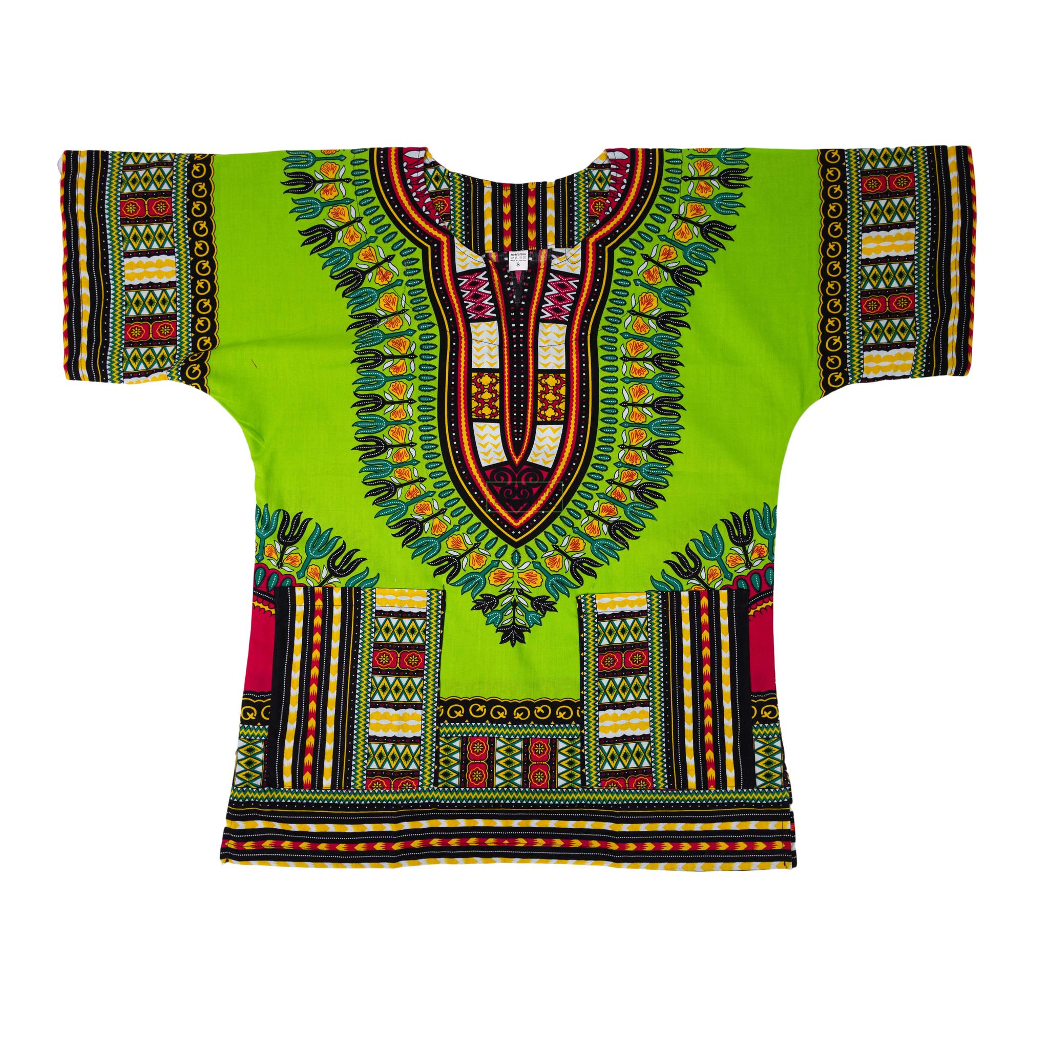 Neon Green - African Dashiki Shirt
