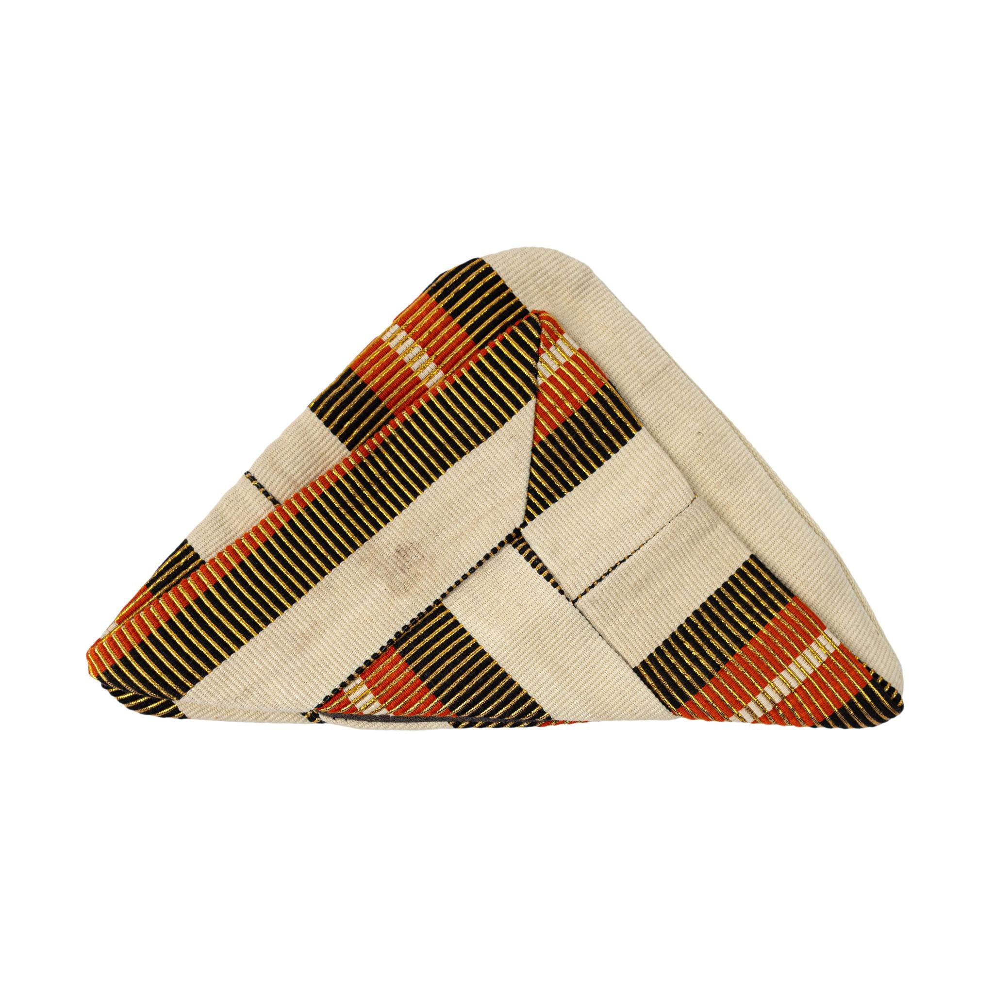 Boys Cream & Orange Aso-Oke Kids Set