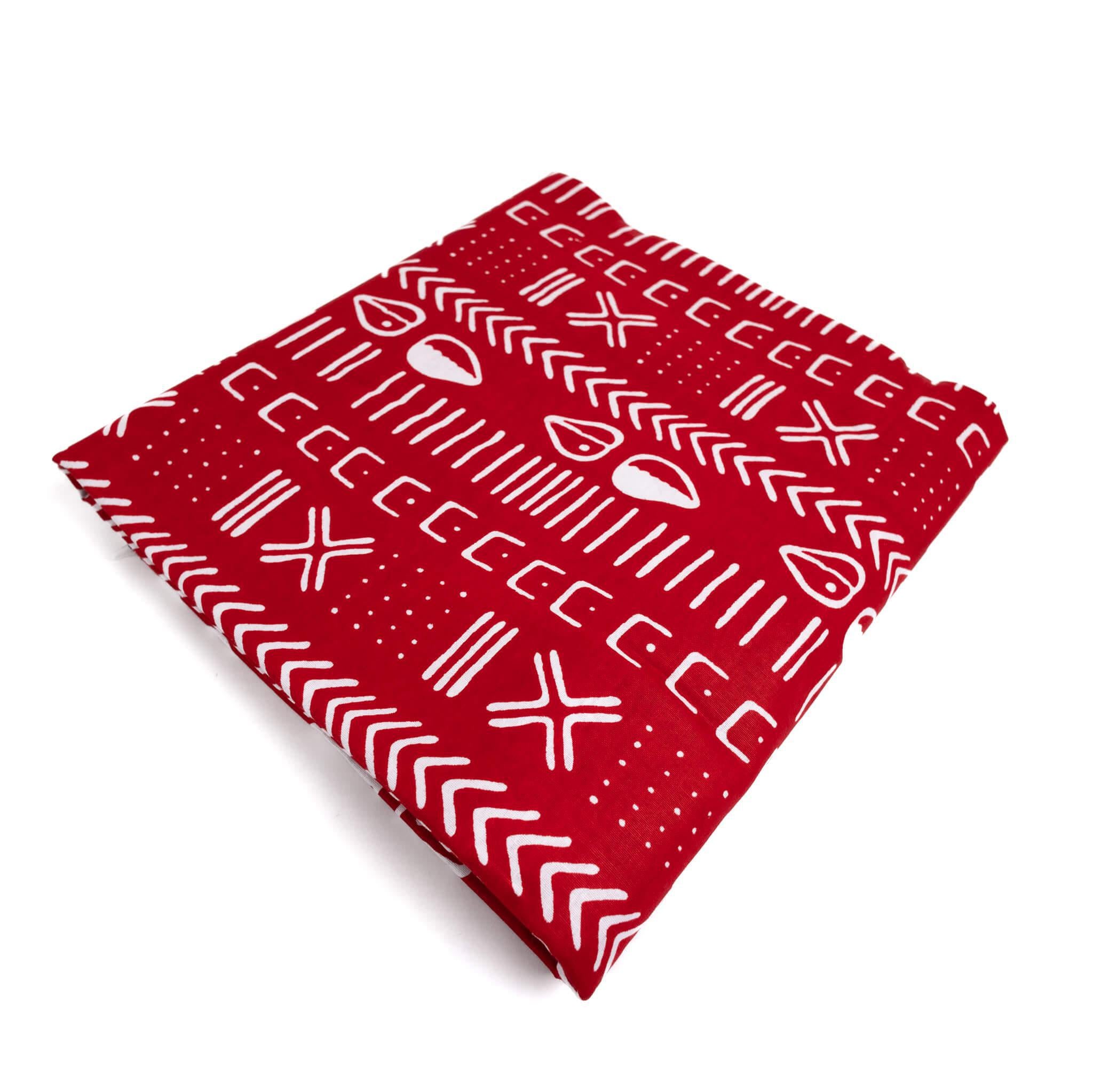 Crimson Bogolan Mud-cloth Style Wax Print (Ankara) – 6 Yards