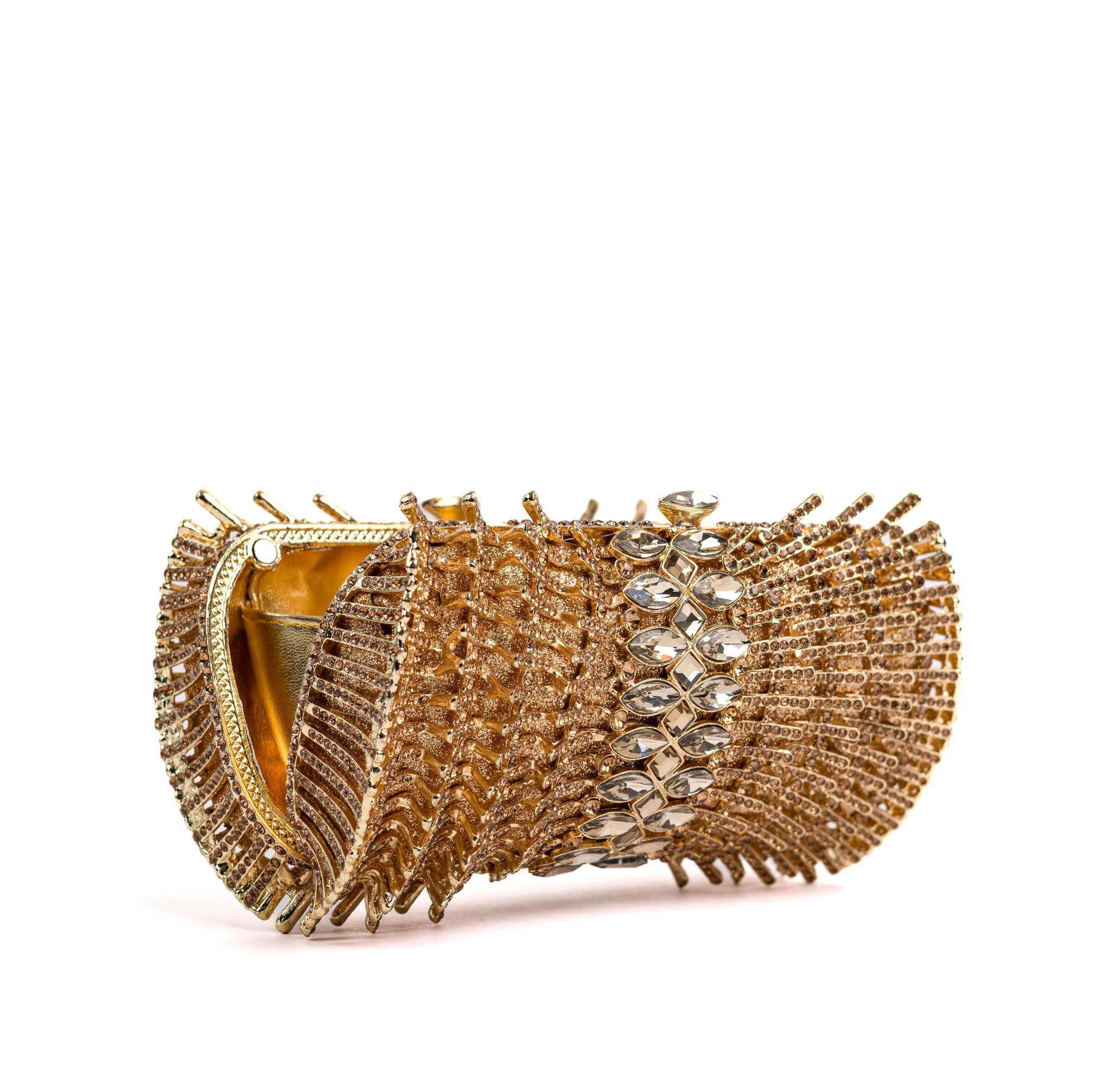 Gold Diamonds Clutch Purse