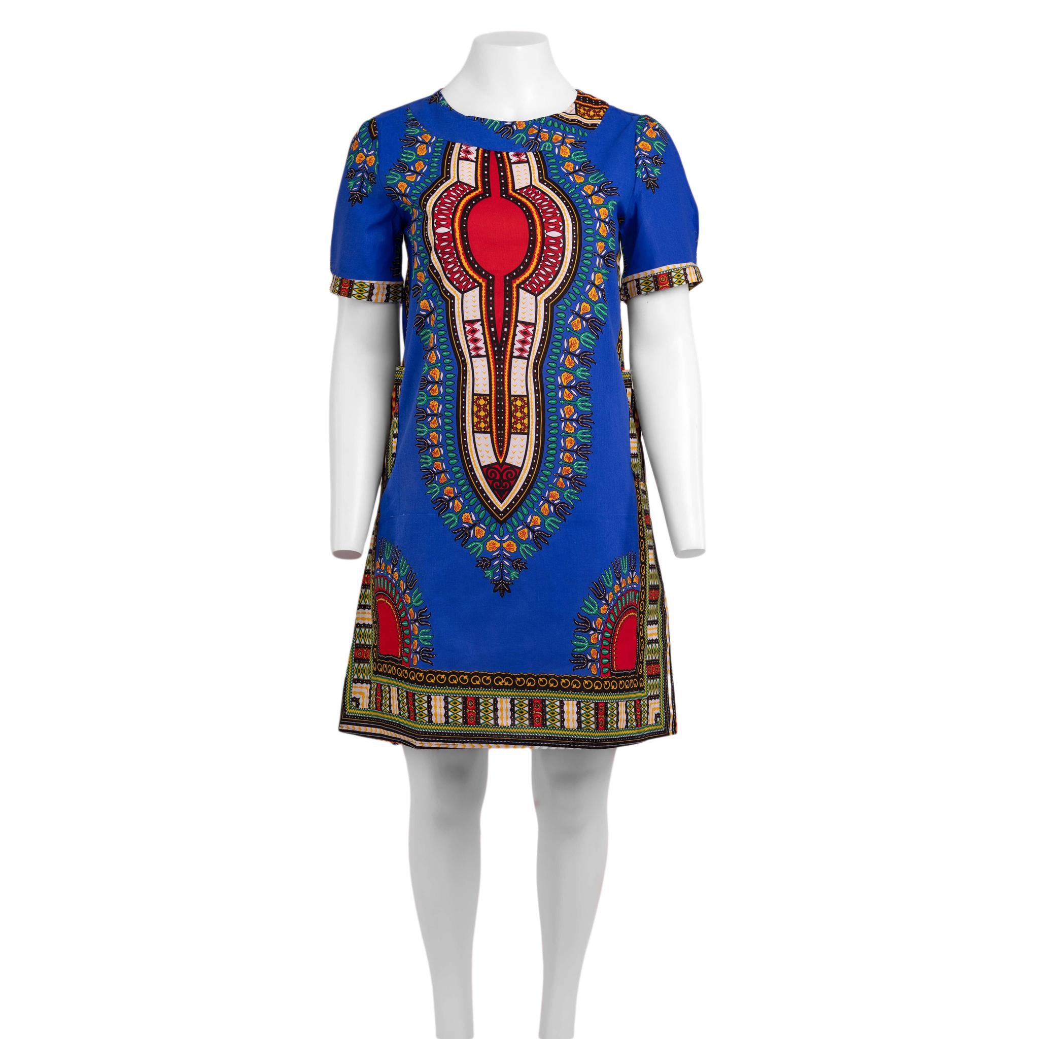 Blue Dashiki Dress