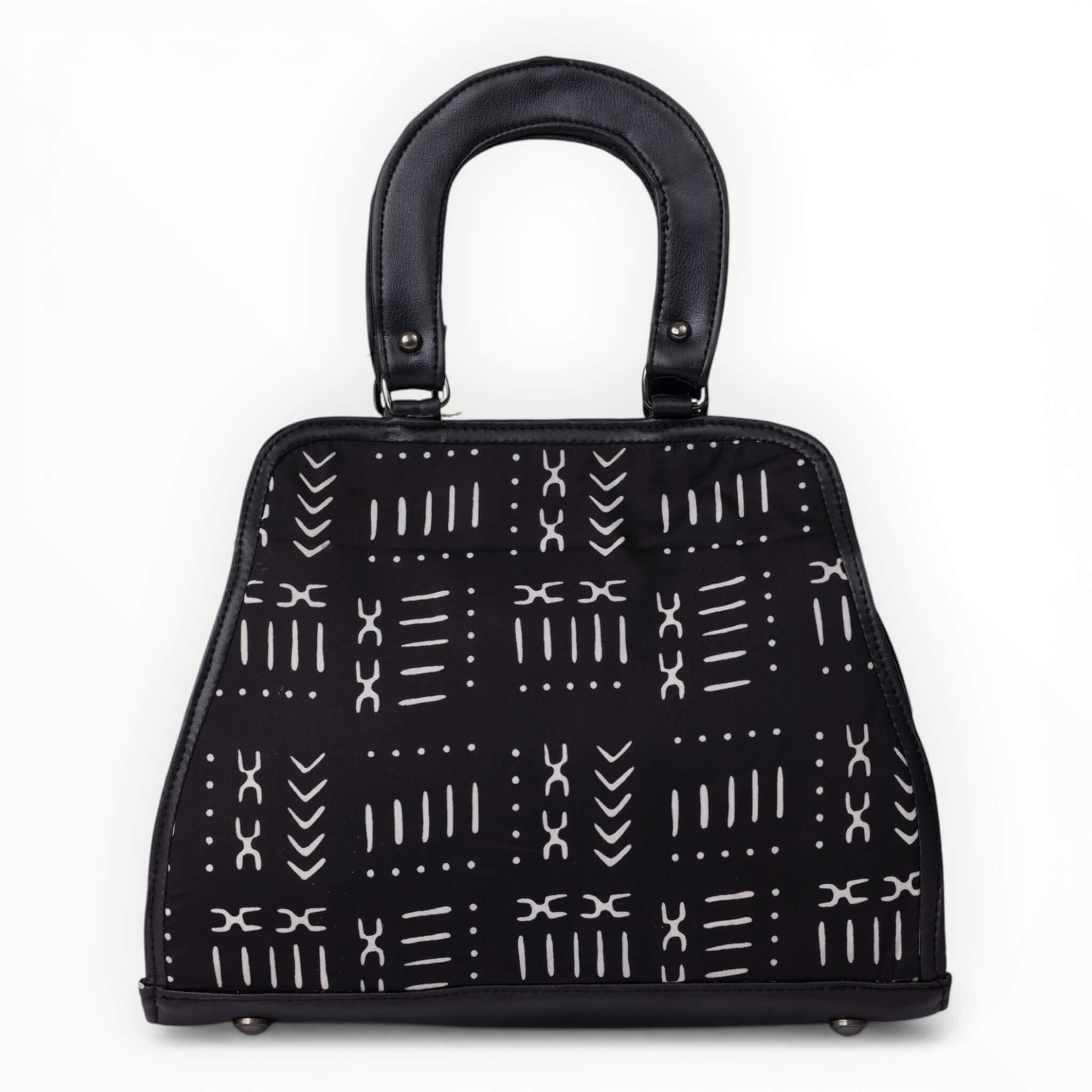Black & White Mud Print Handbag