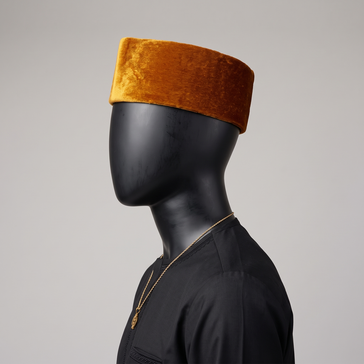 Gold  Velvet Nigerian Cap