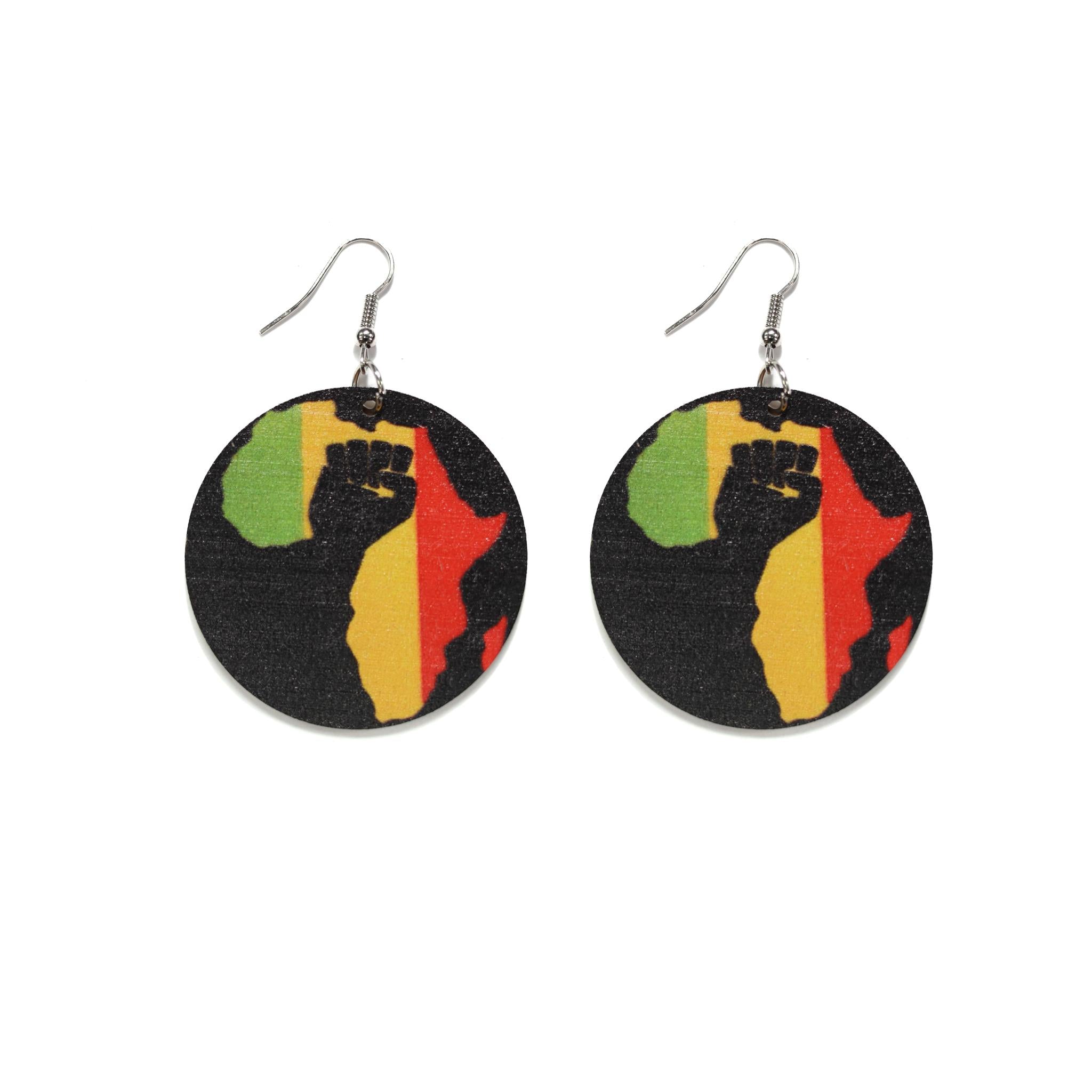 Power To the People Wooden Earring