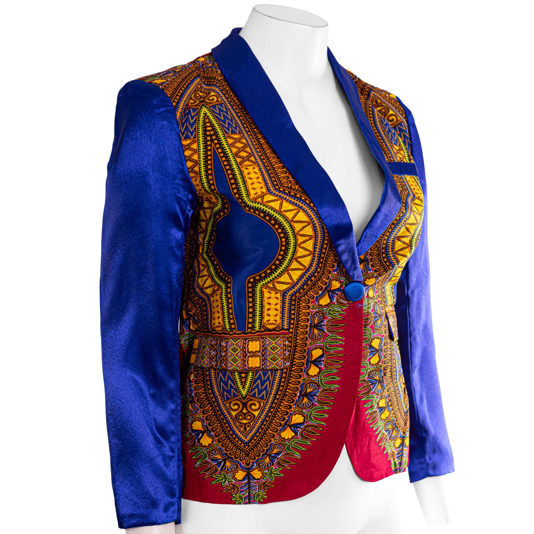 Red & Blue Dashiki Jacket