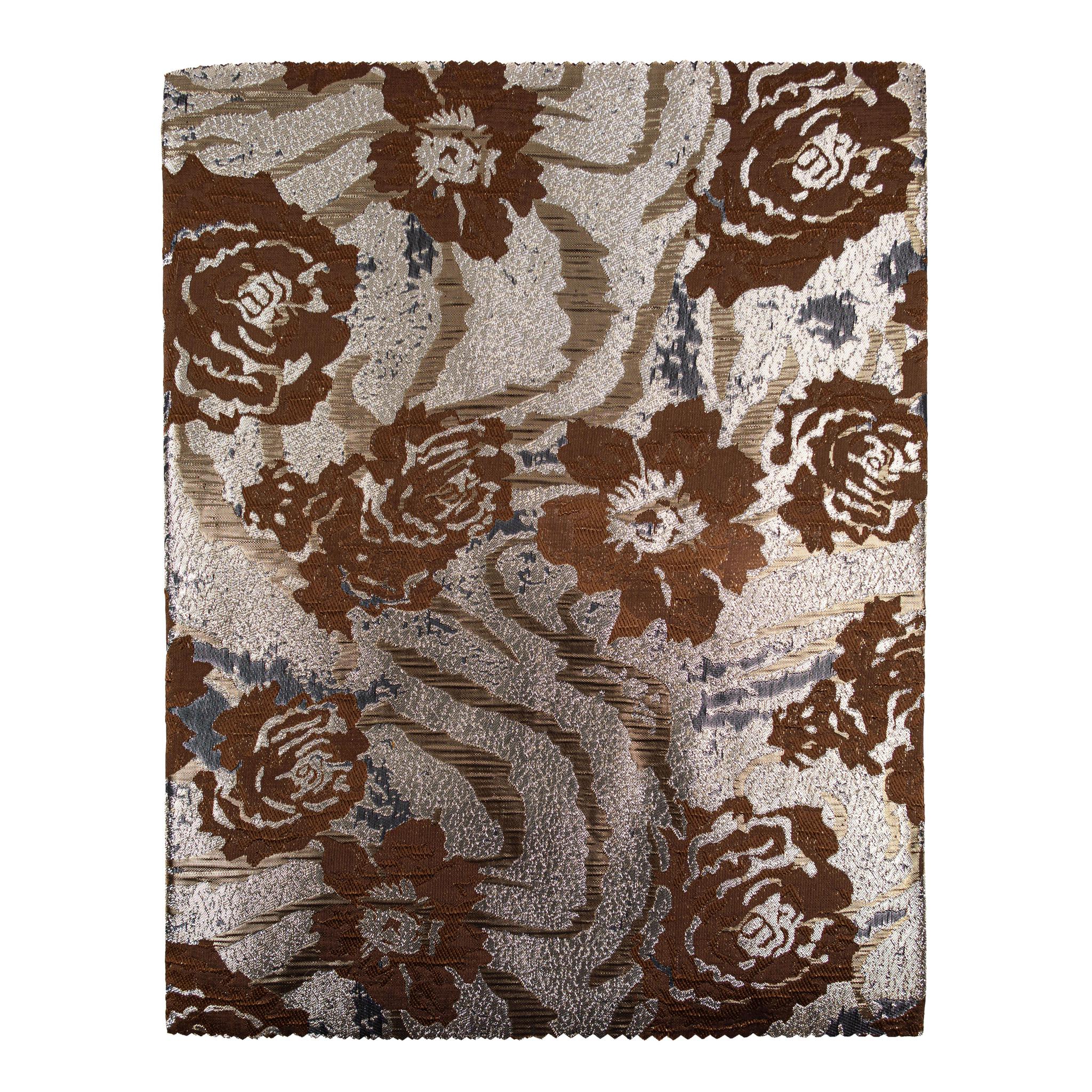 Brown Mural Floral 2pc Sego Gele