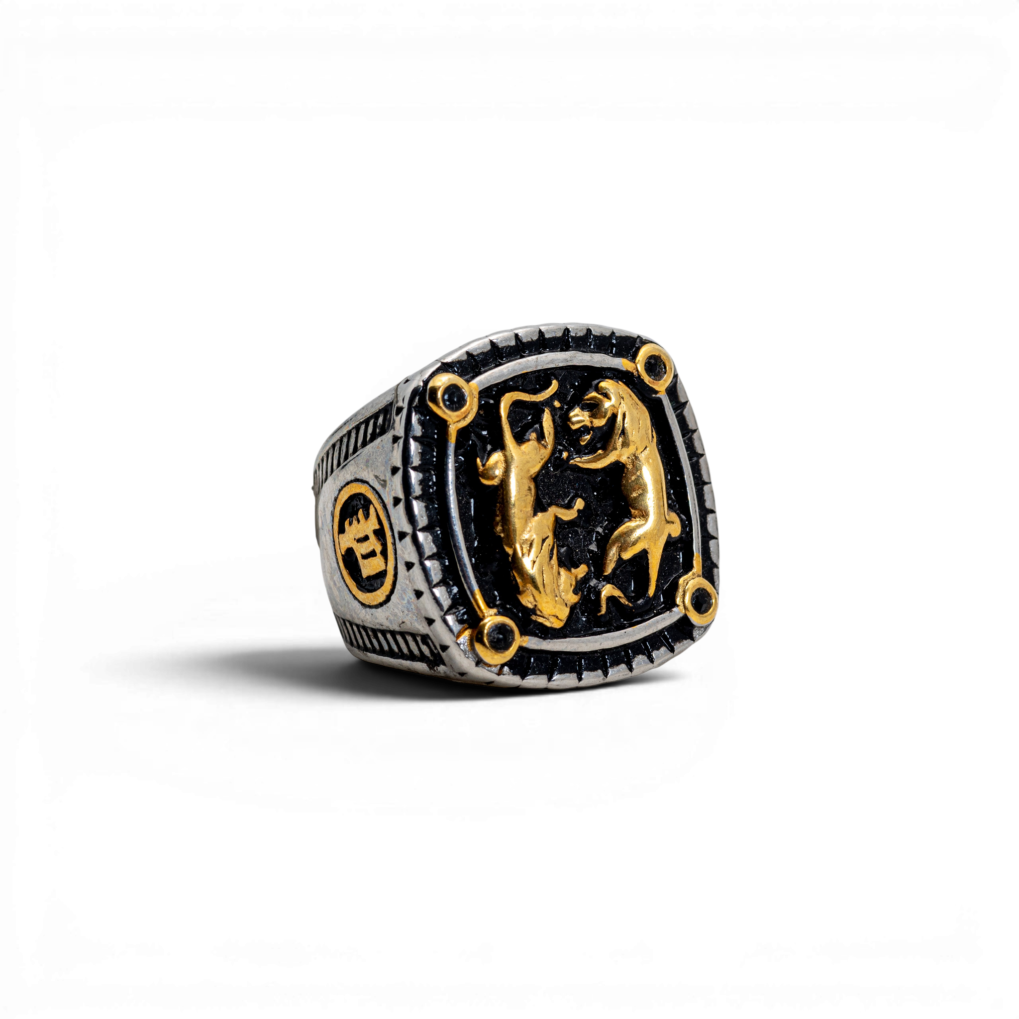 Ornate Heraldic Lion Ring