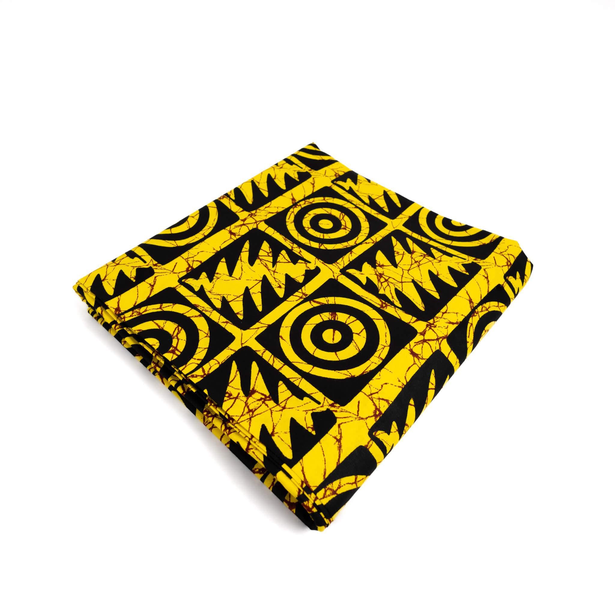 Earthy Bronze & Yellow Tribal (Ankara) – 6 Yards
