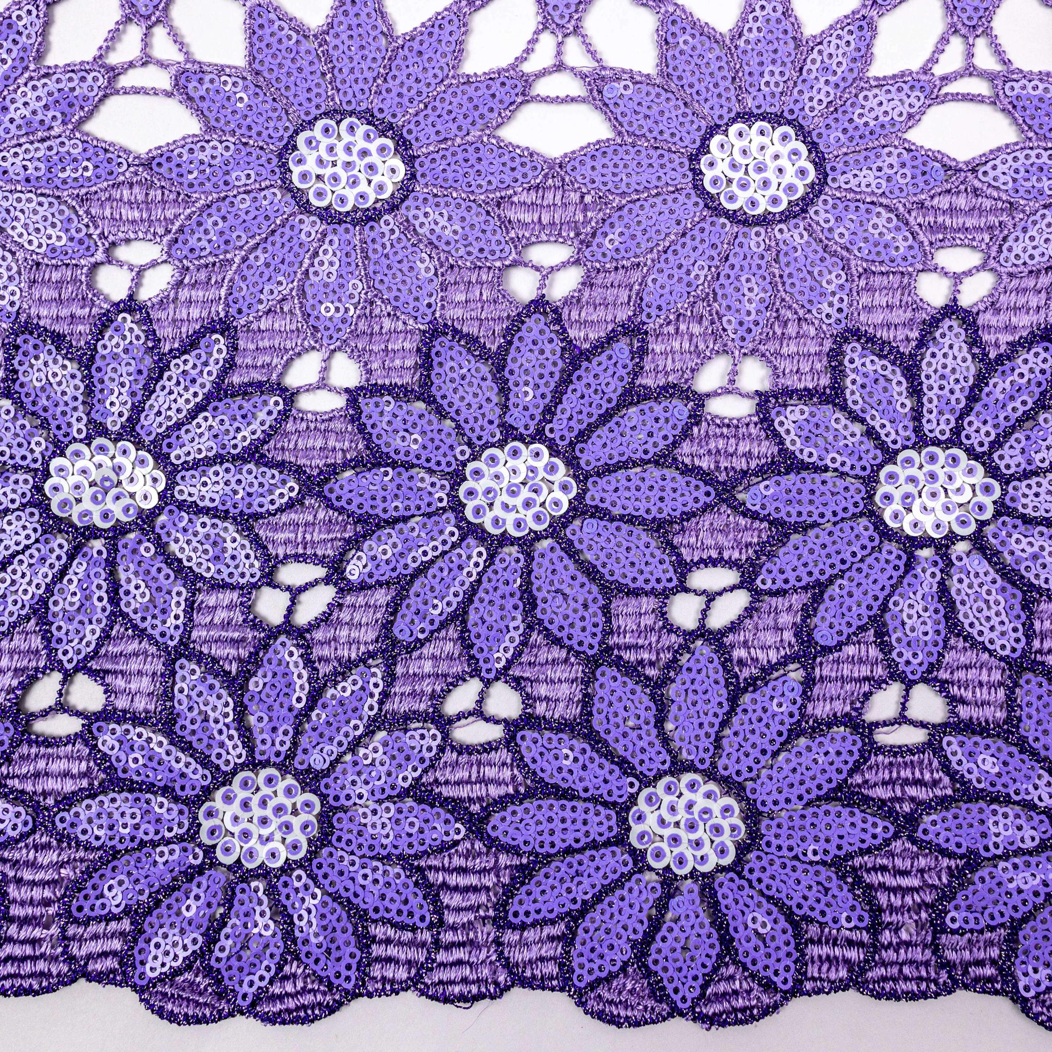 Purple Sequence Net Lace