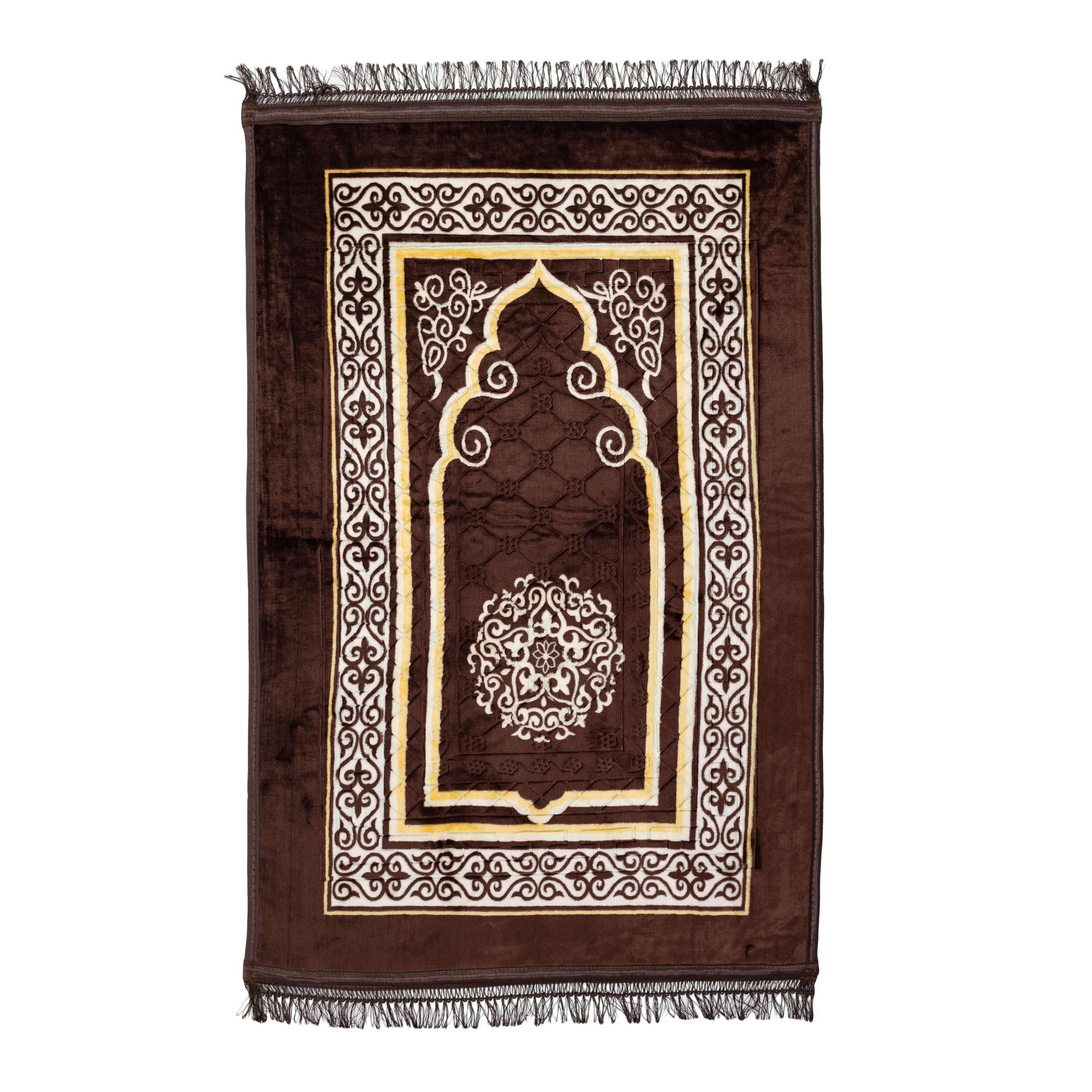 Brown & Gold Prayer Mat