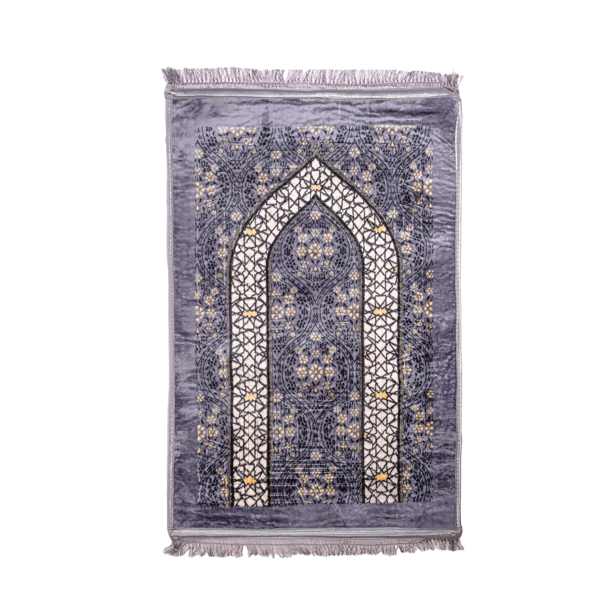 Grey & Gold Prayer Mat