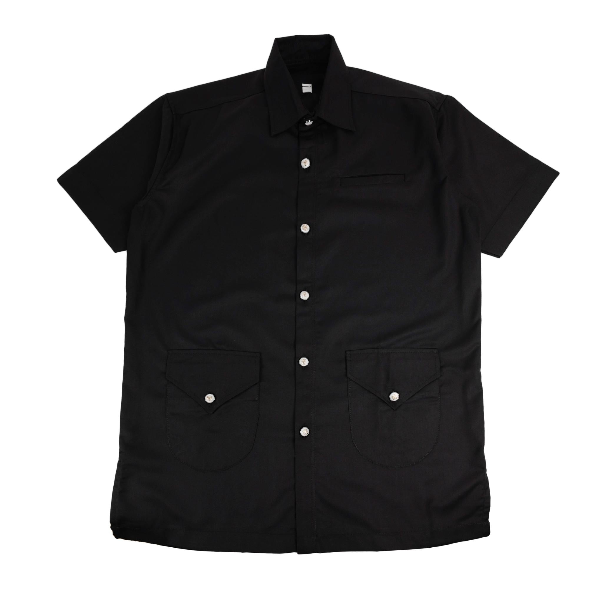 Black Short Sleeve Utility-Style Senator Suit