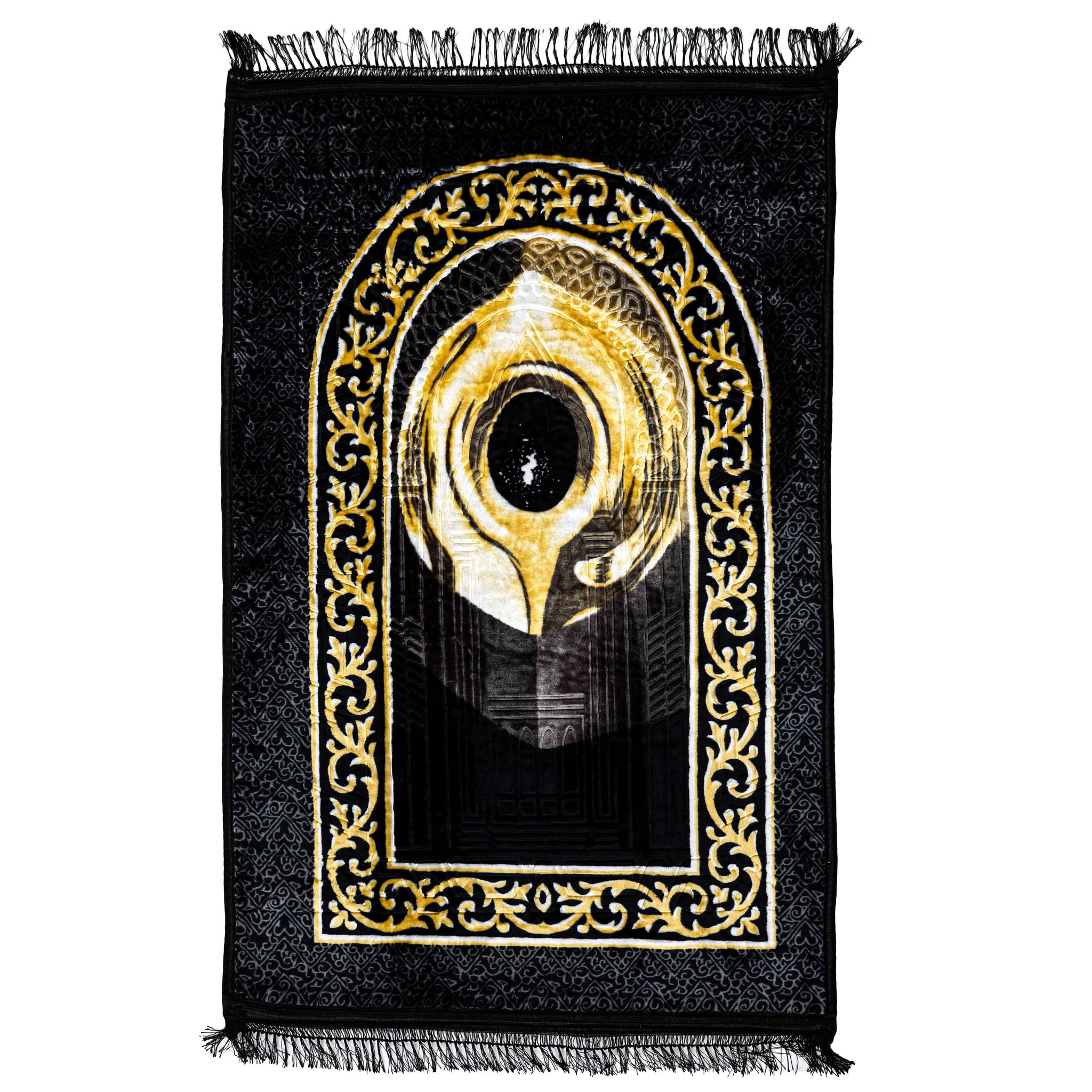 Black & Gold Prayer Mat