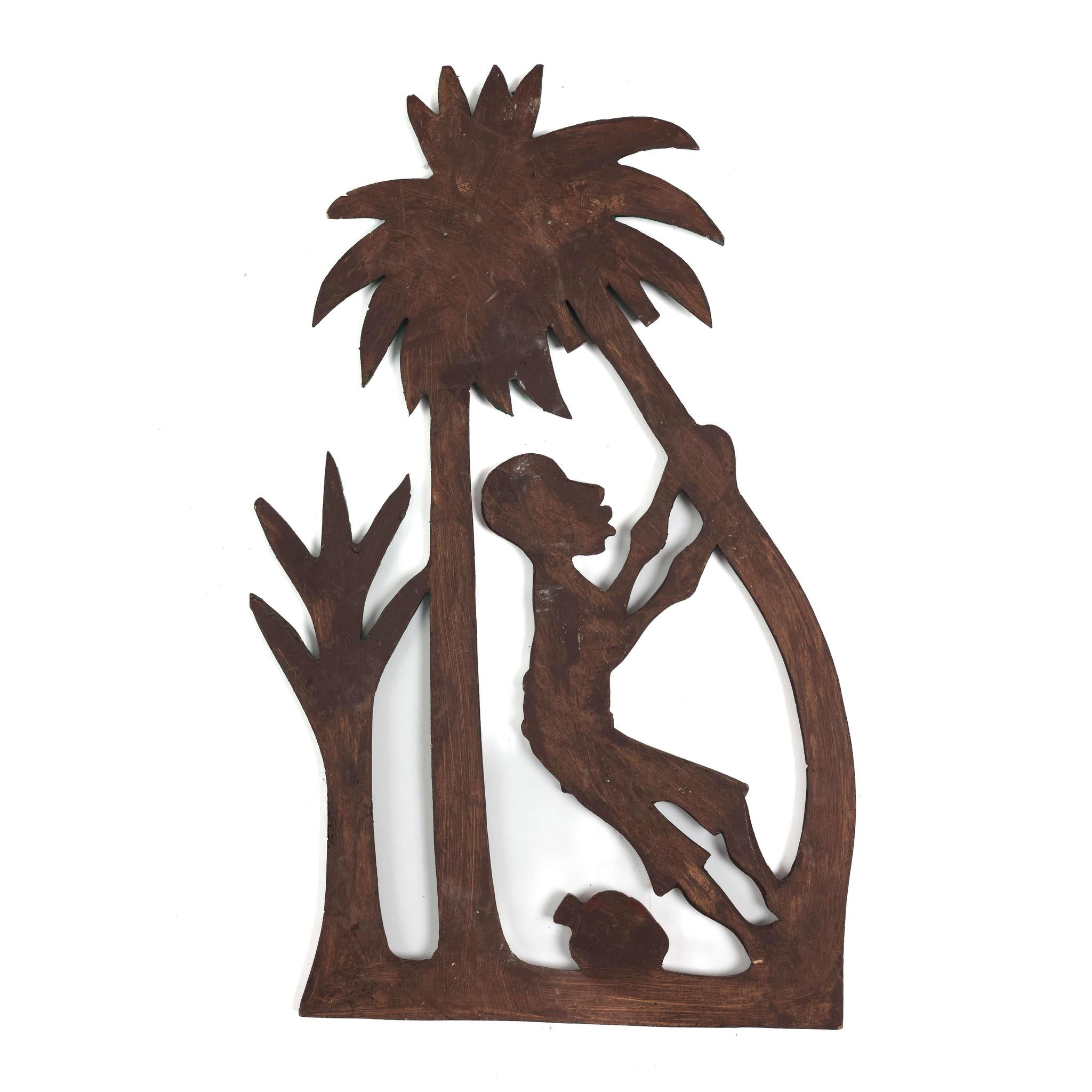 Hand-Carved African Tree Climber