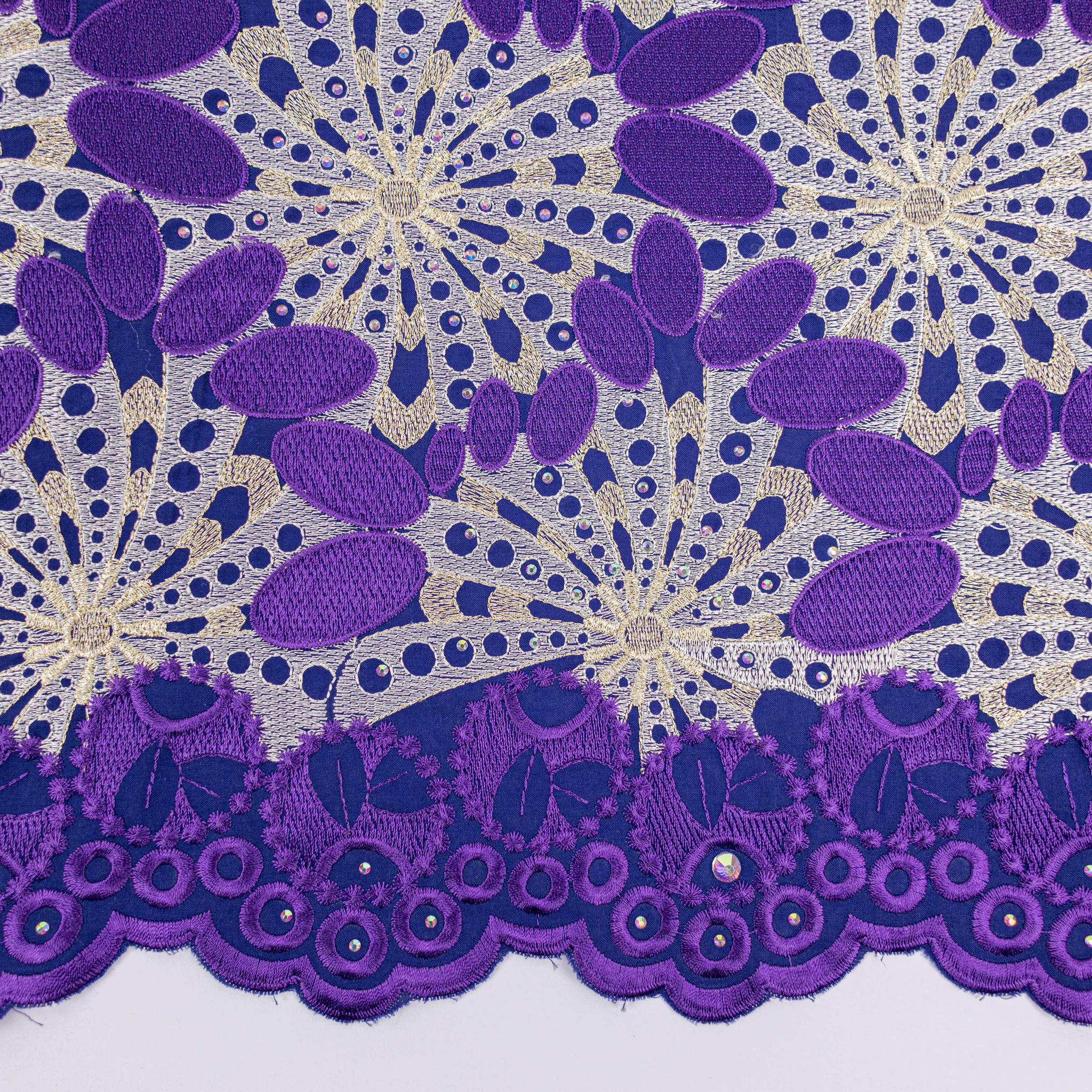 Purple & White Cotton Lace