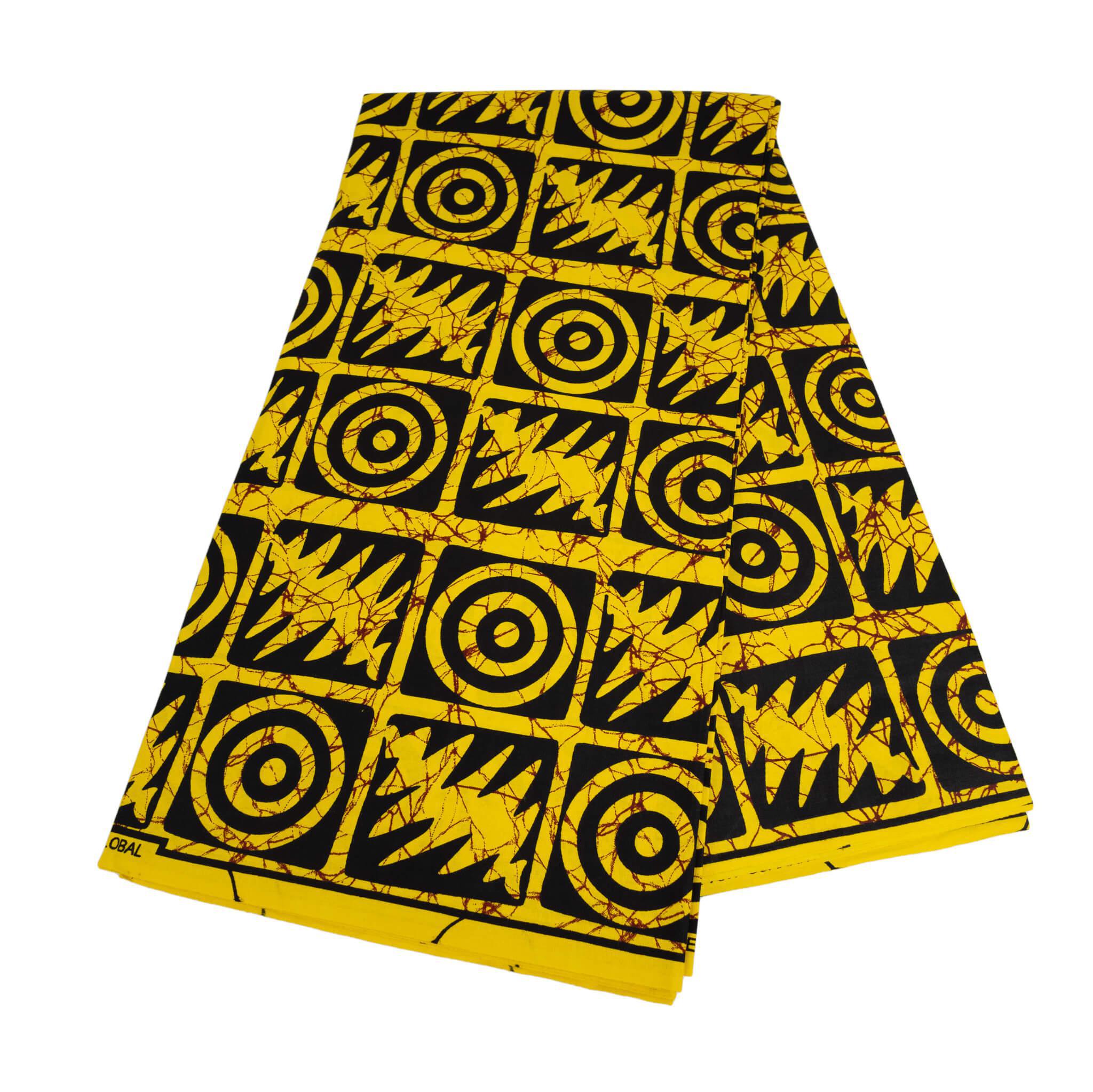 Earthy Bronze & Yellow Tribal (Ankara) – 6 Yards