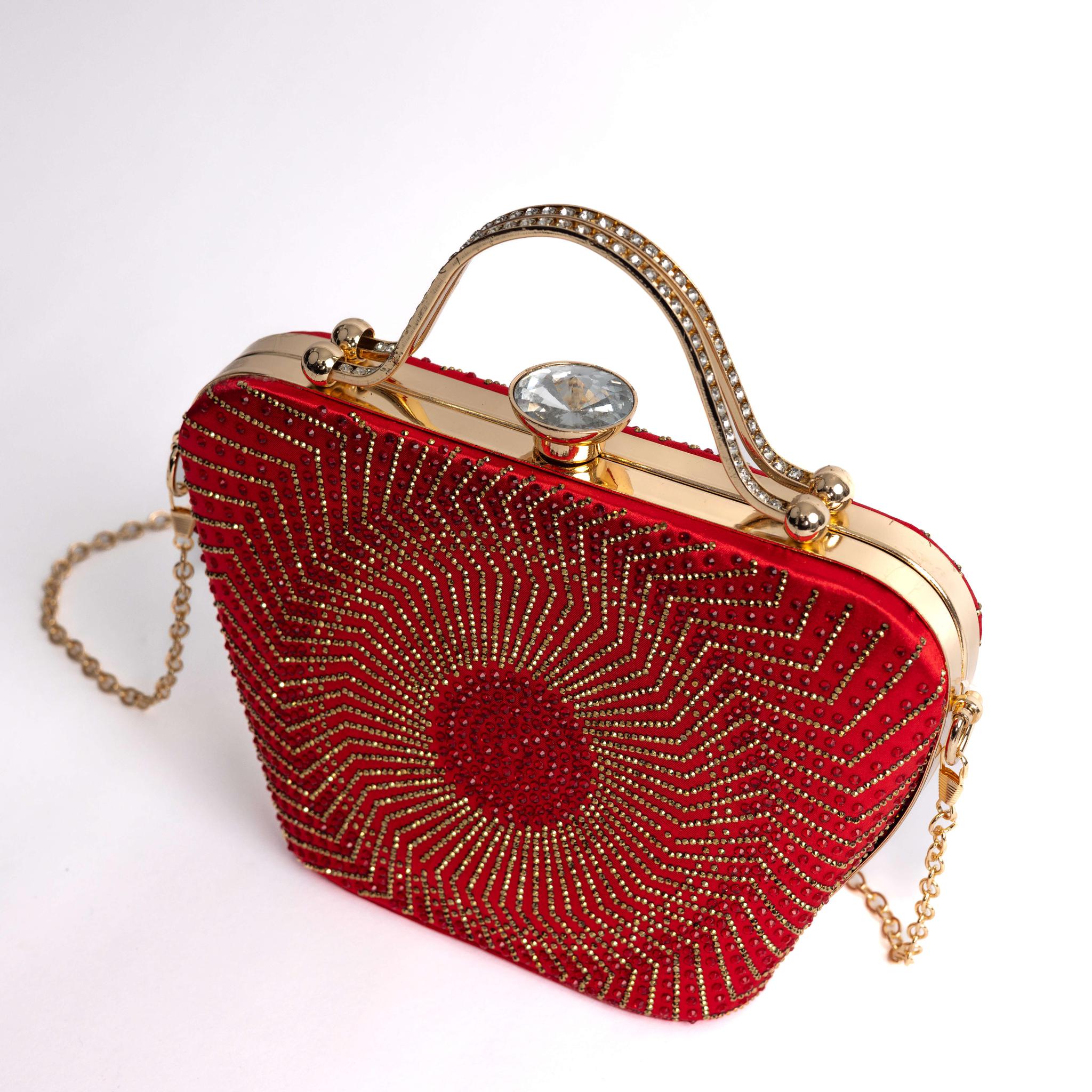 Red Iris Clutch Purse