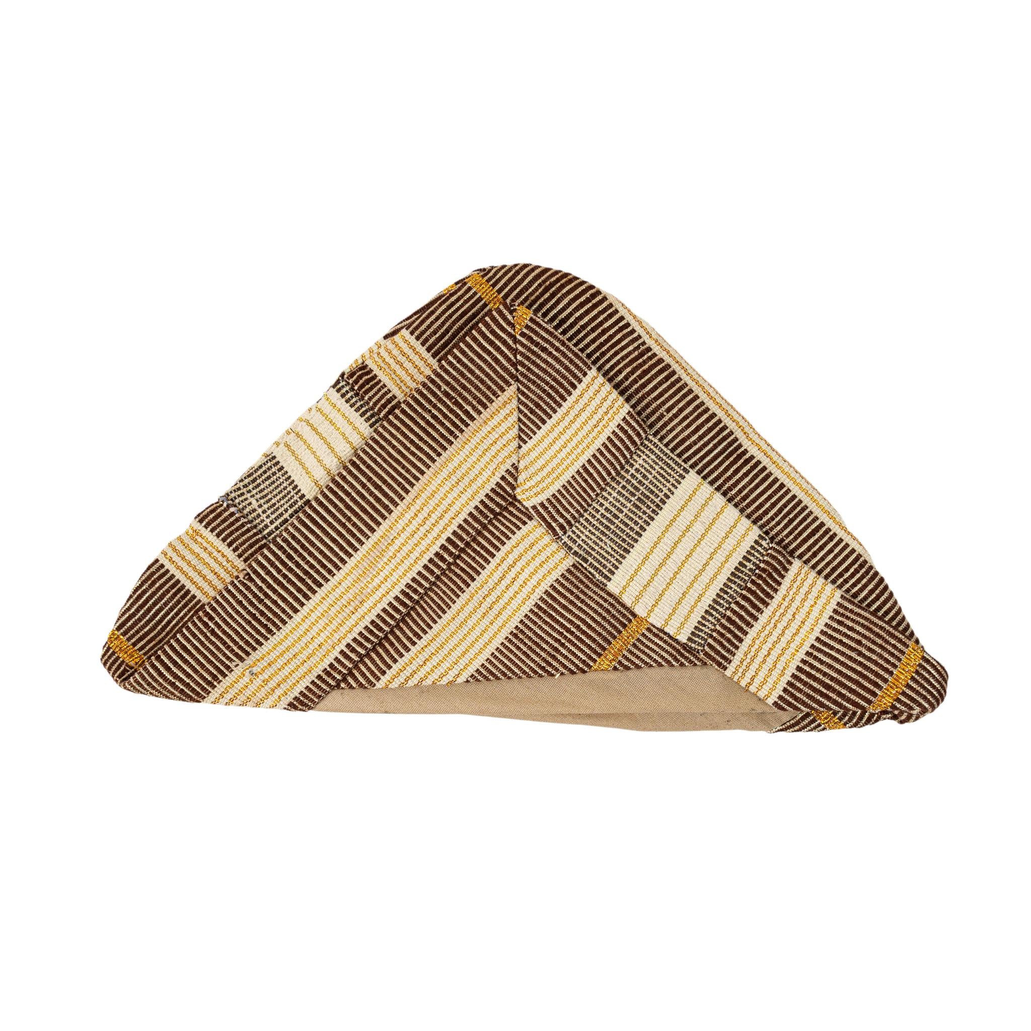 Brown & Gold Aso-Oke Kids Set