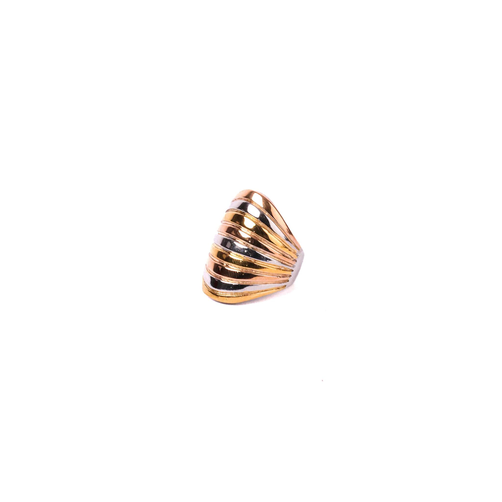 Three Tone Shell Women's Ring