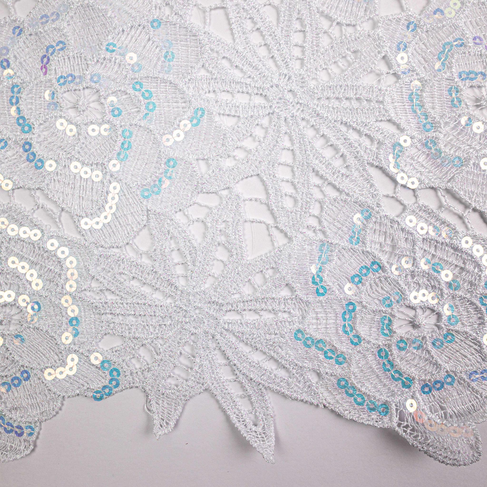 White Sequence Cord Lace