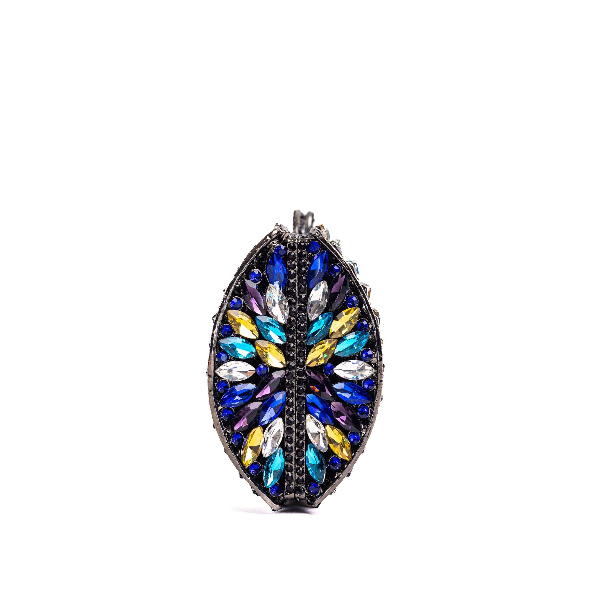 Multicolored Rhinestone Clutch Purse