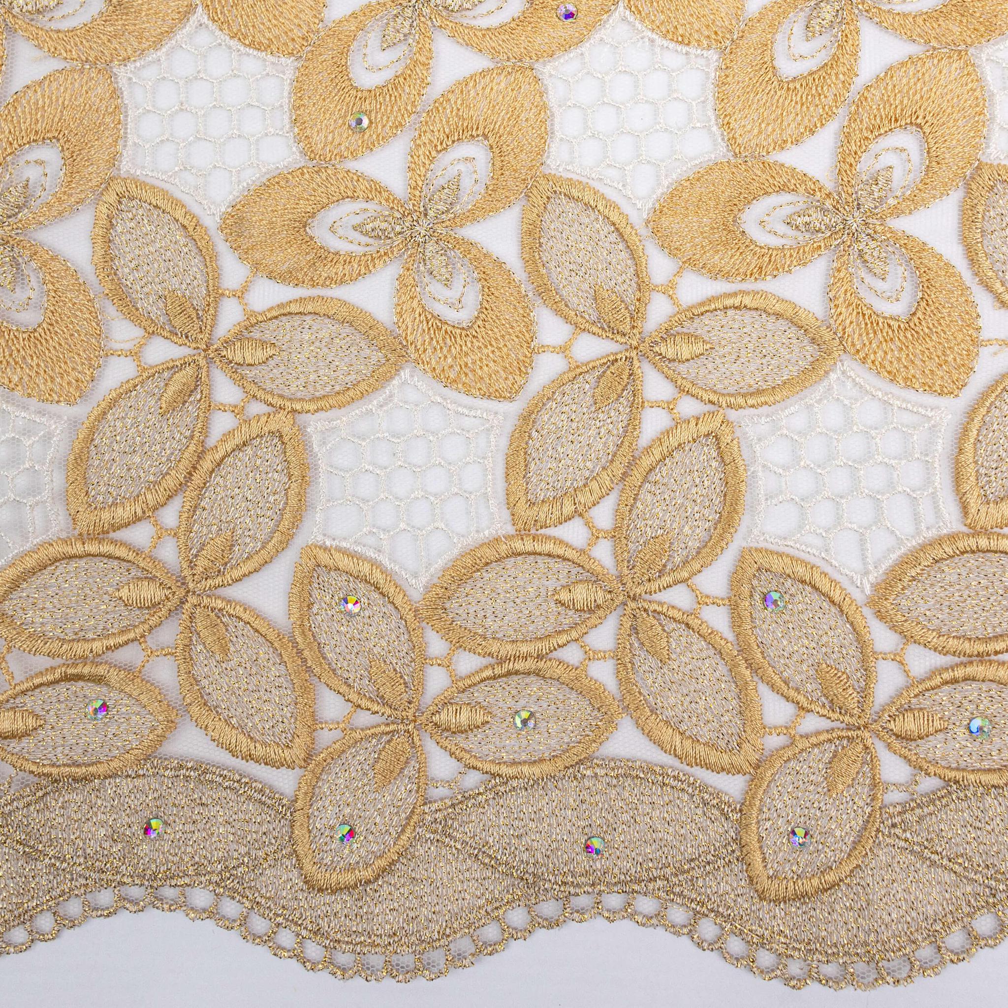 Gold Petal Net Lace