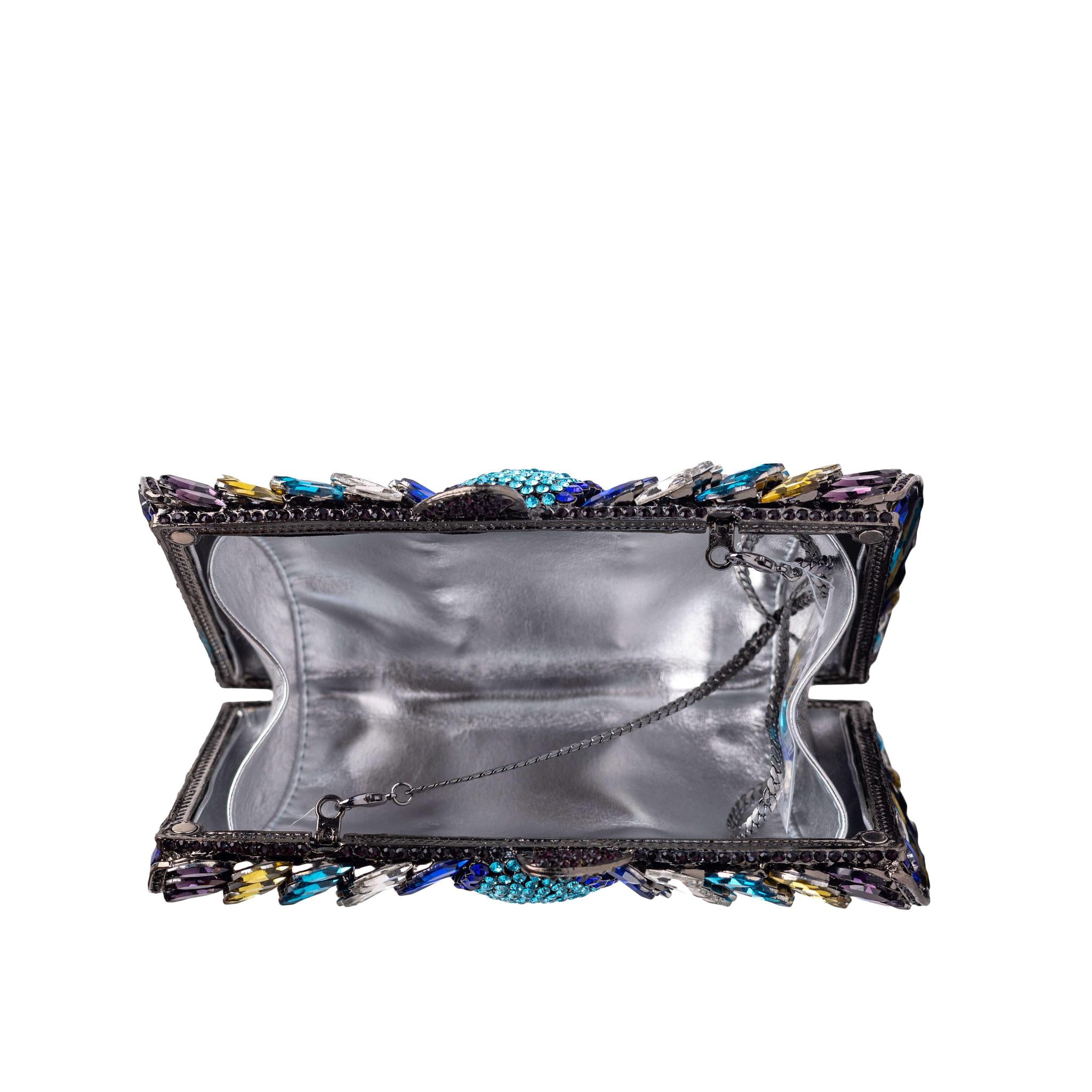 Multicolored Rhinestone Clutch Purse