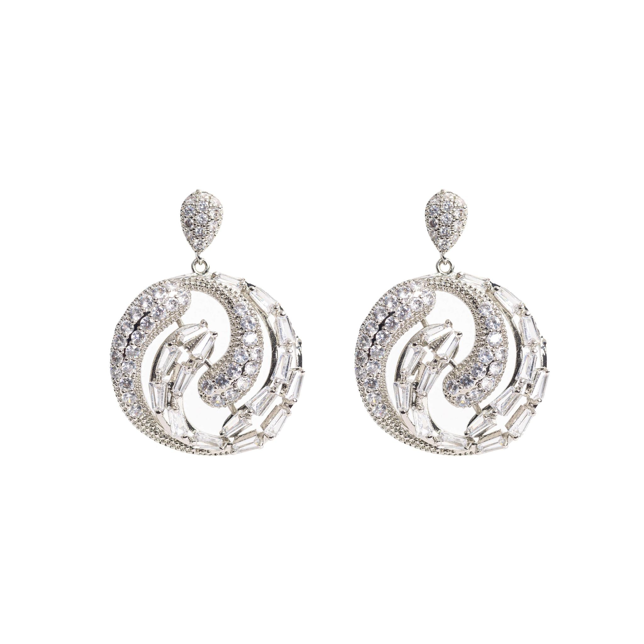 Silver Circle Drop Earring