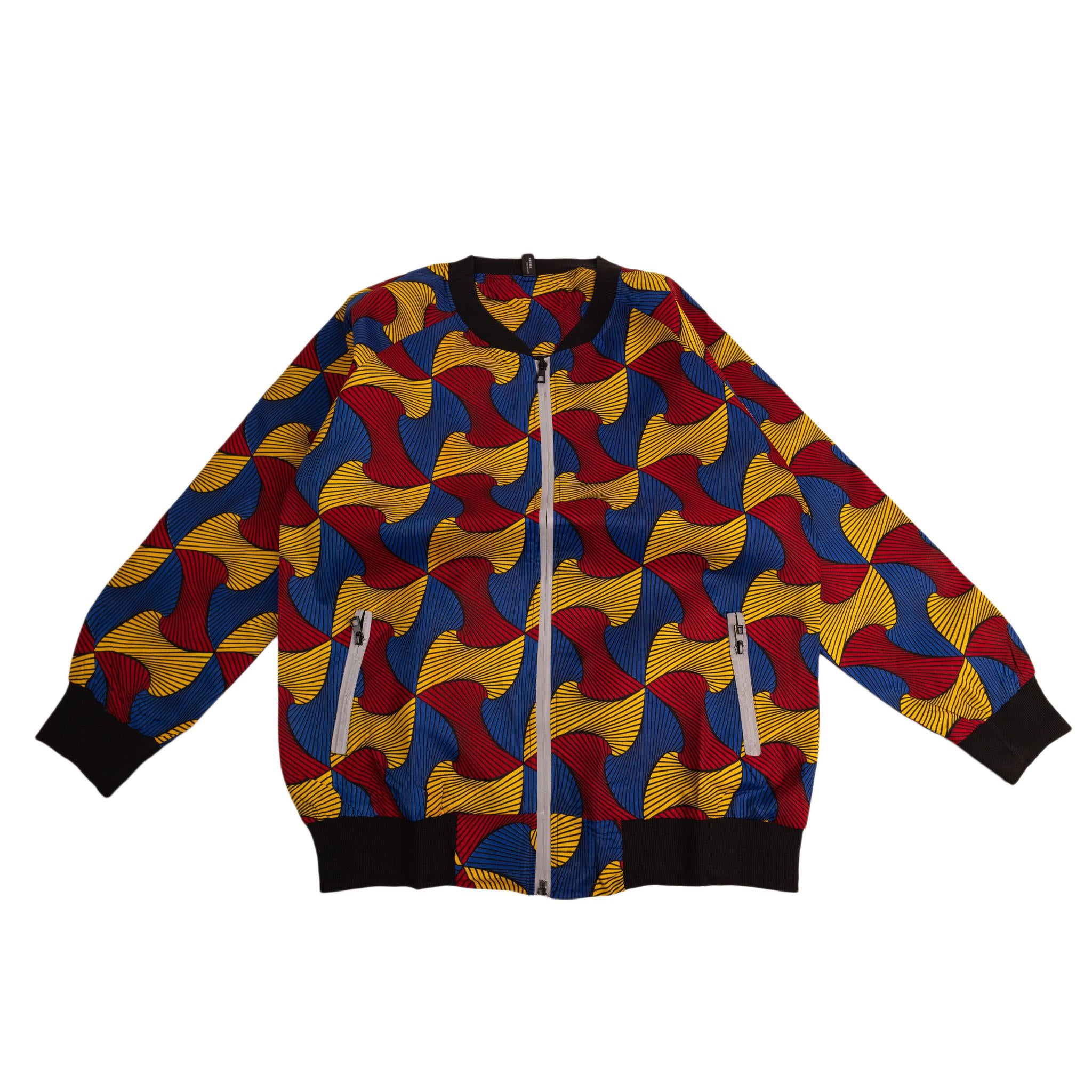 Red, Blue & Yellow Bomber Jacket