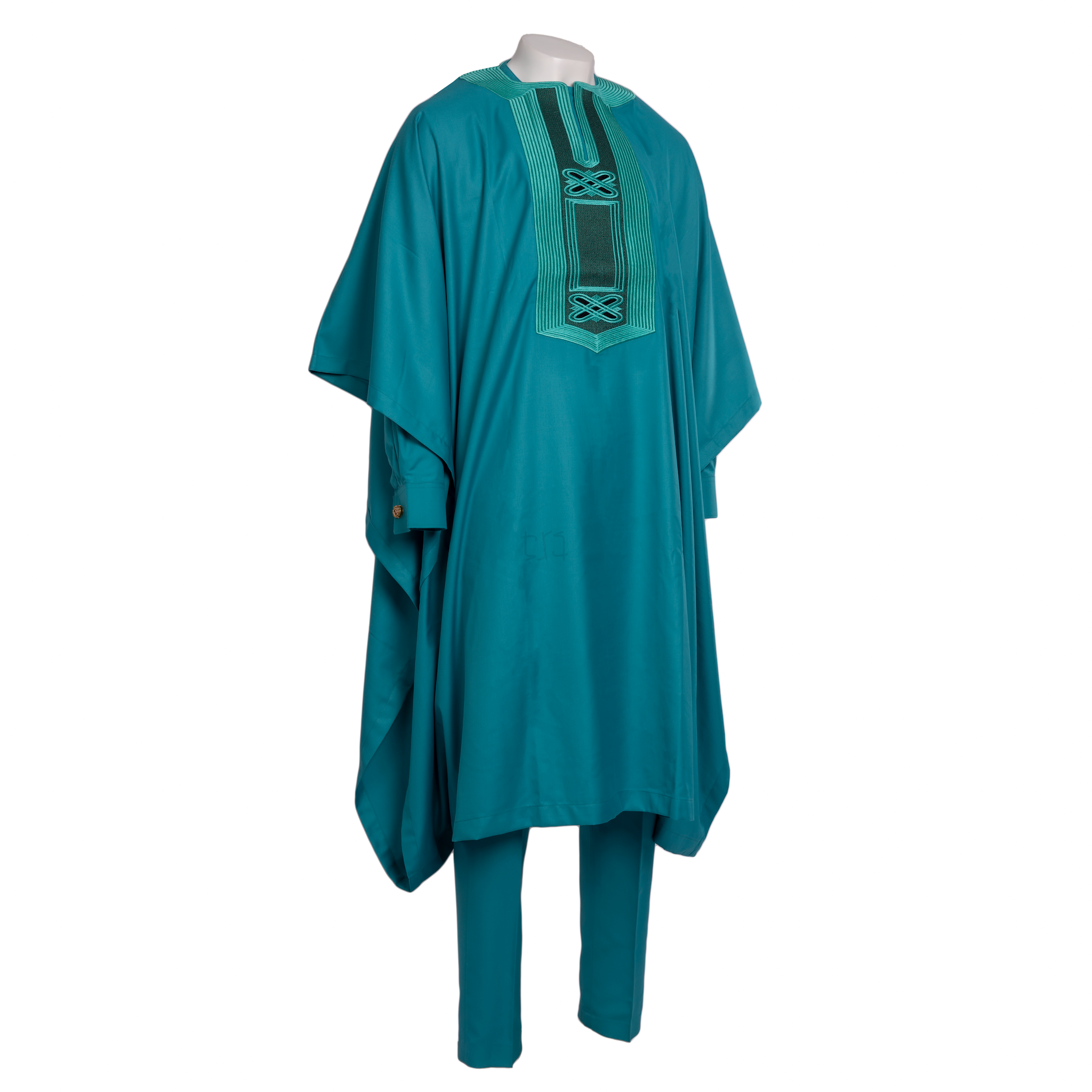 Men's Teal Senator Style Agbada