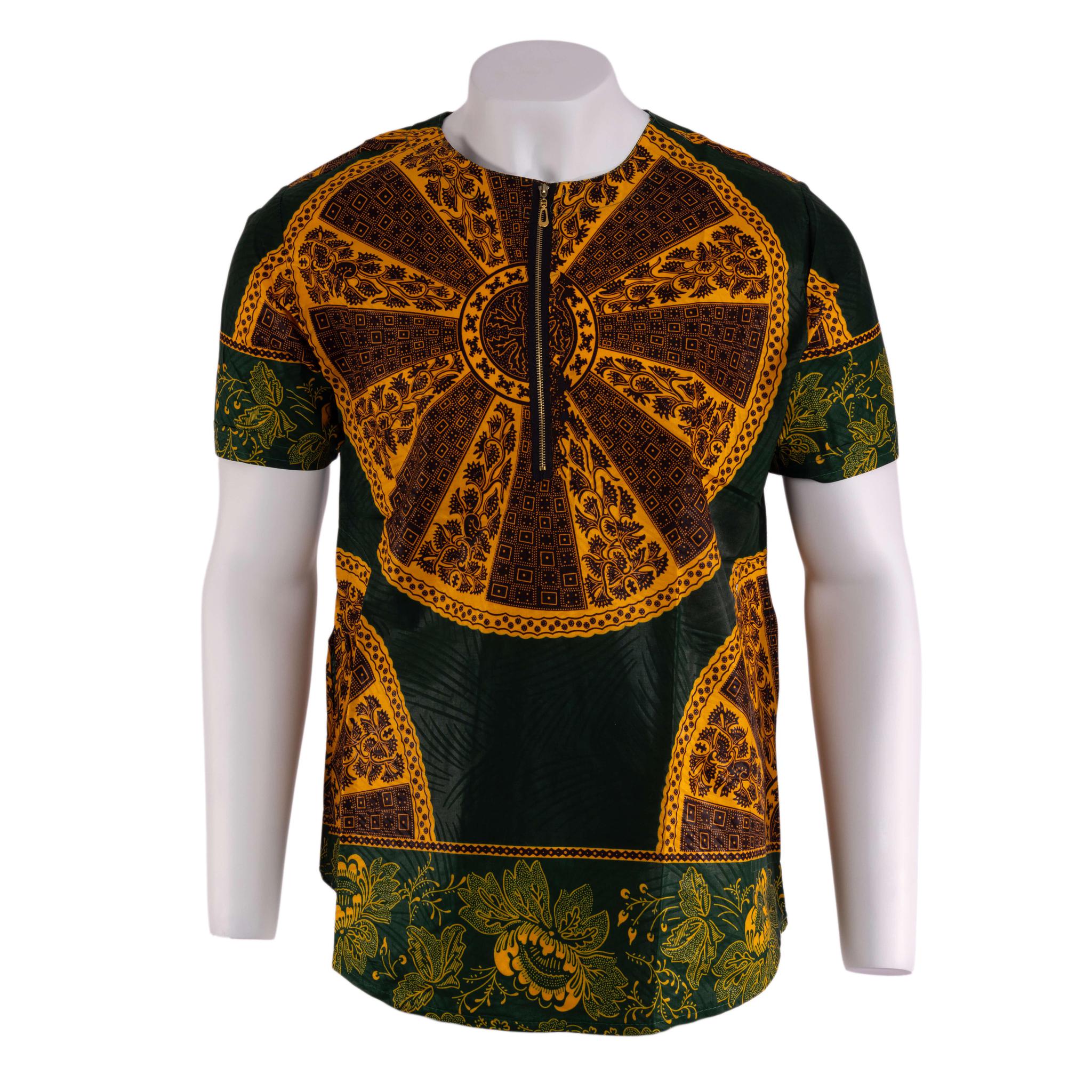 Green Dashiki Men's Top