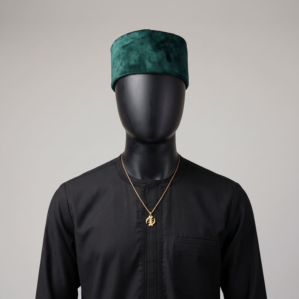 Green Velvet Traditional Nigerian Cap