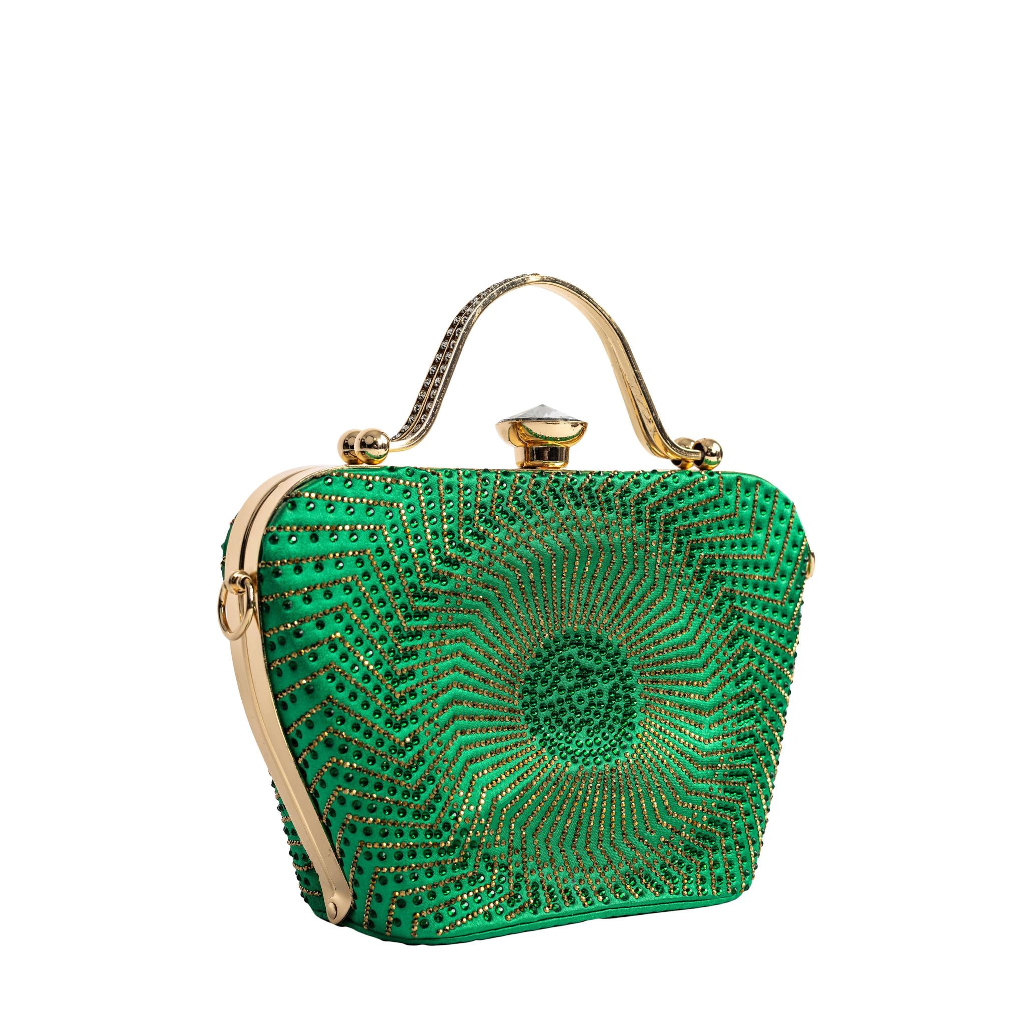 Green Iris Clutch Purse