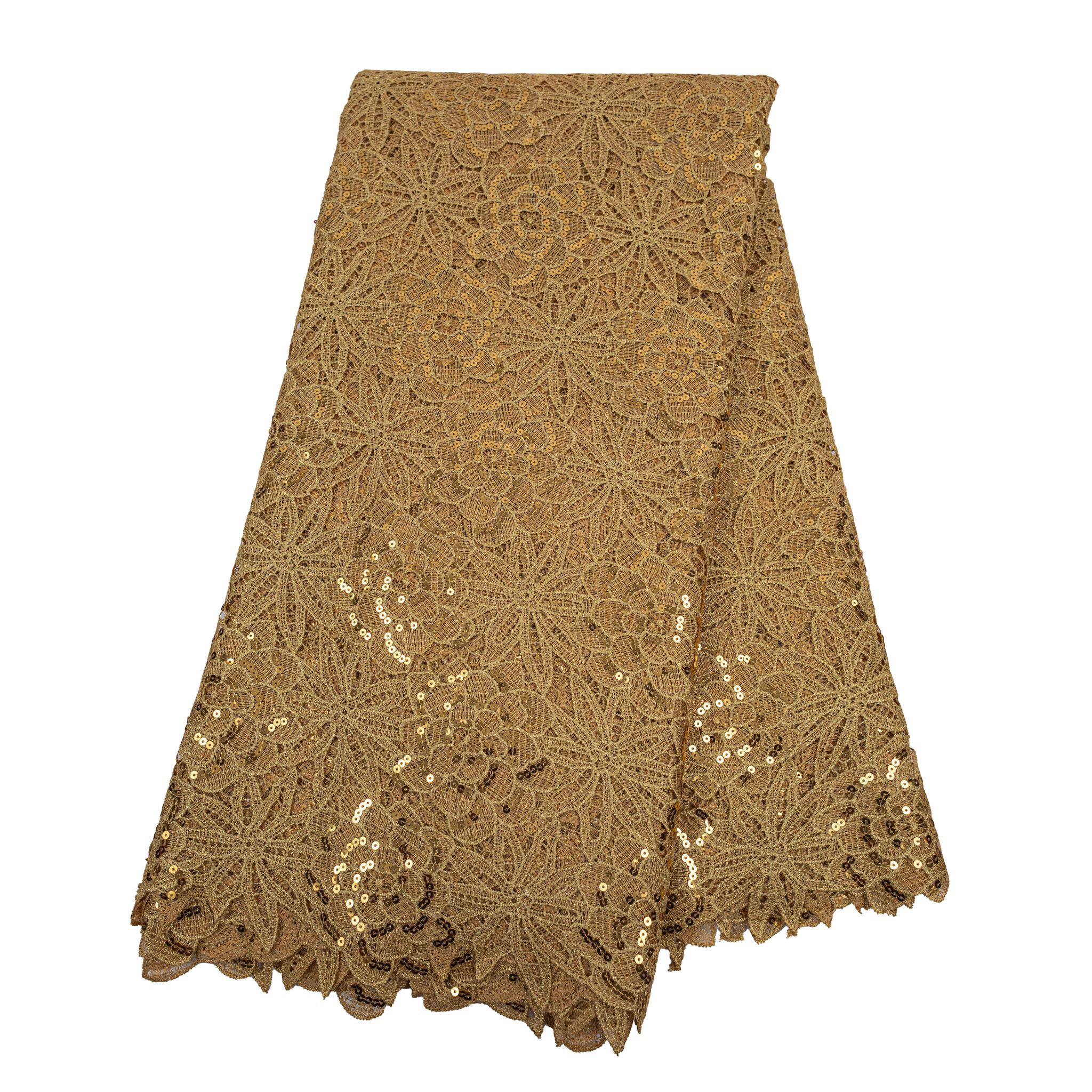 Gold Sequence Cord Lace