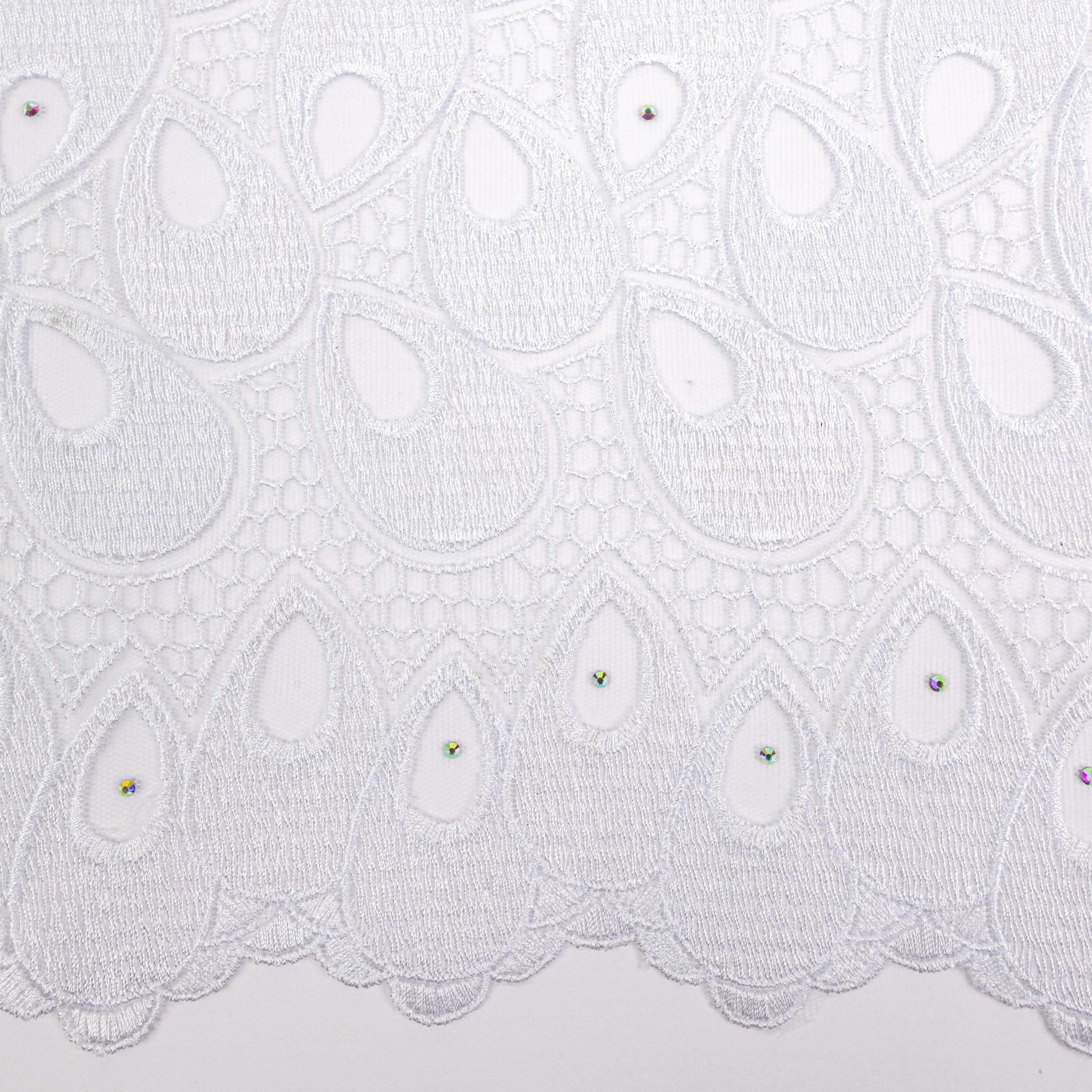 White Cotton and Net Lace