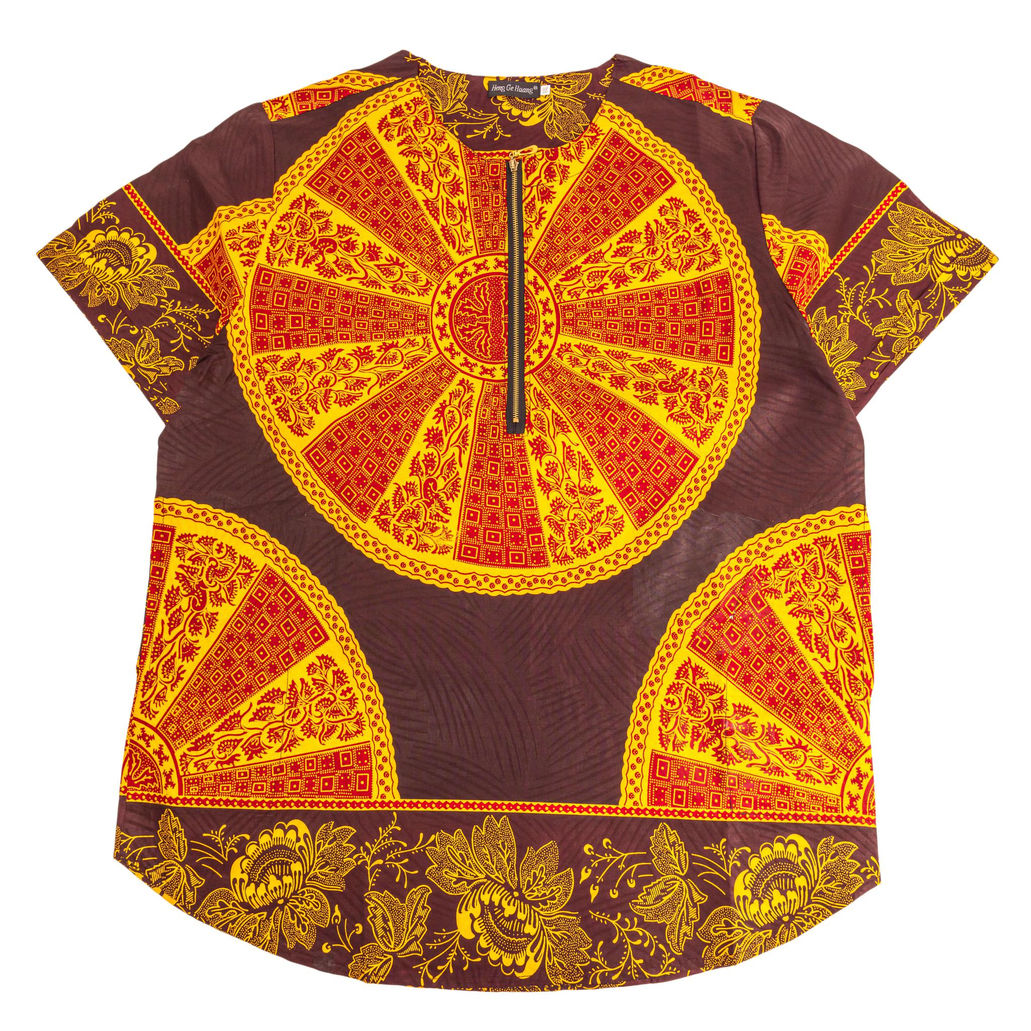 Orange Dashiki Men's Top