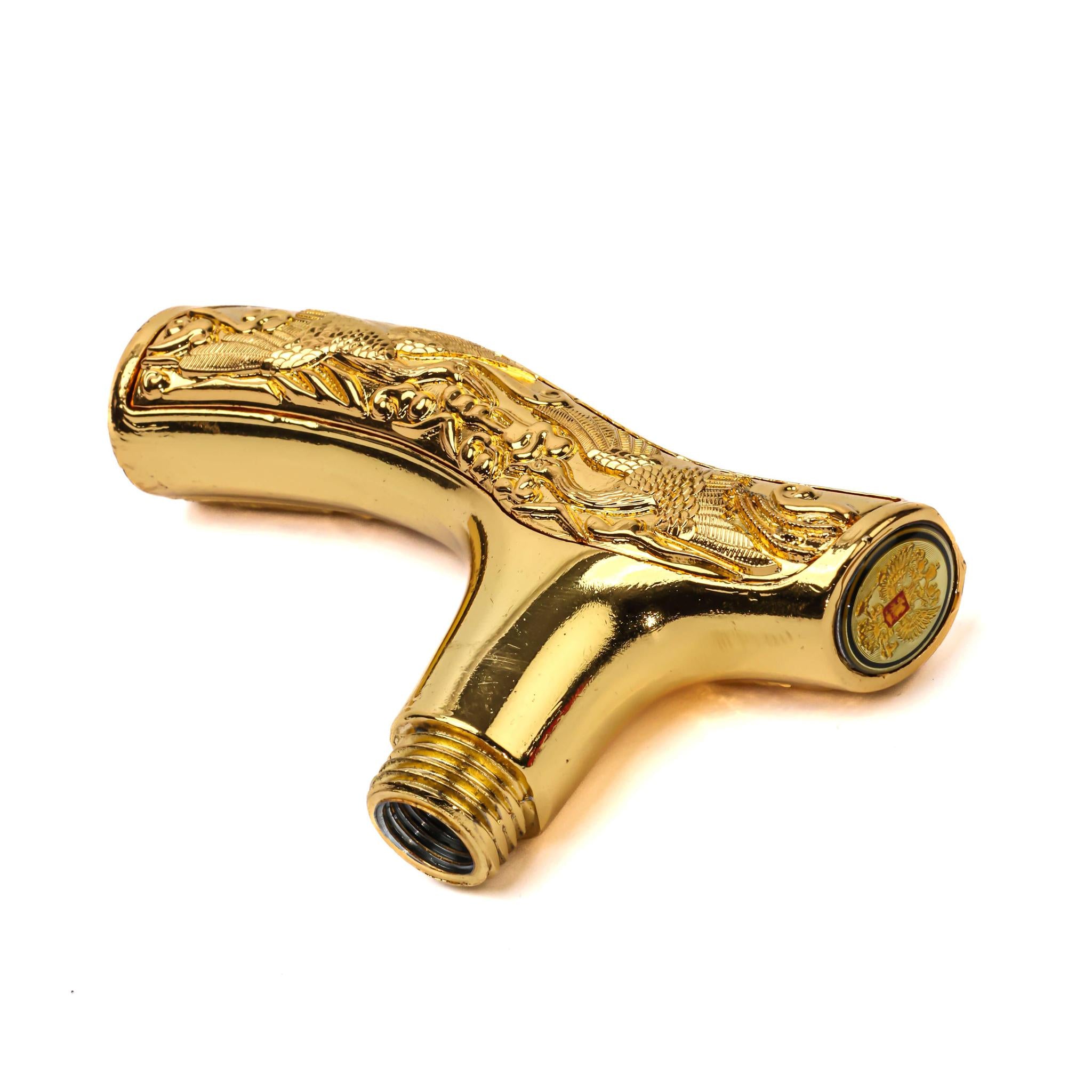 Elegant Gold Handle Walking Cane