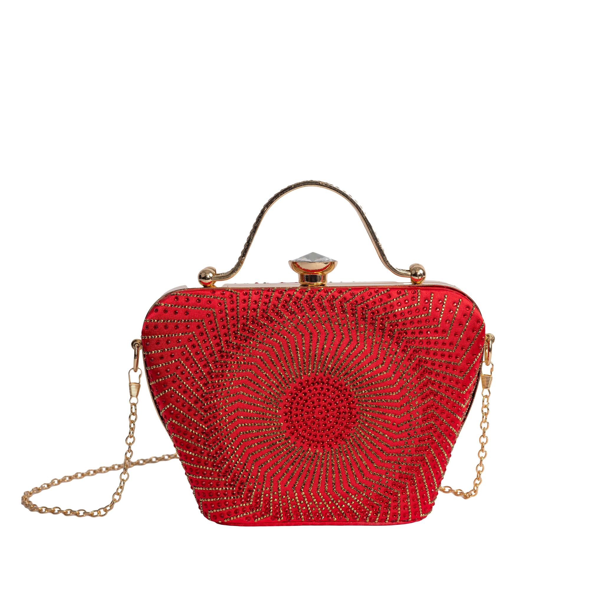 Red Iris Clutch Purse