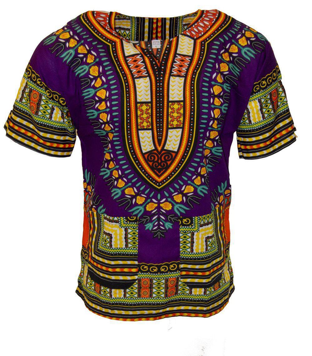 Purple - African Dashiki Shirt